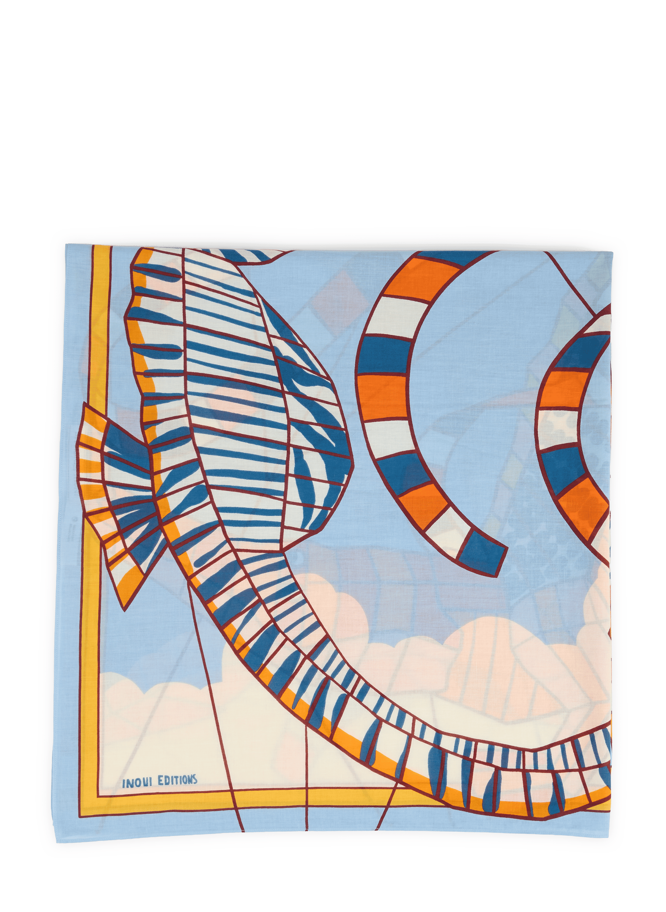 Echarpe Cerfs Volants en coton INOUITOOSH Orange