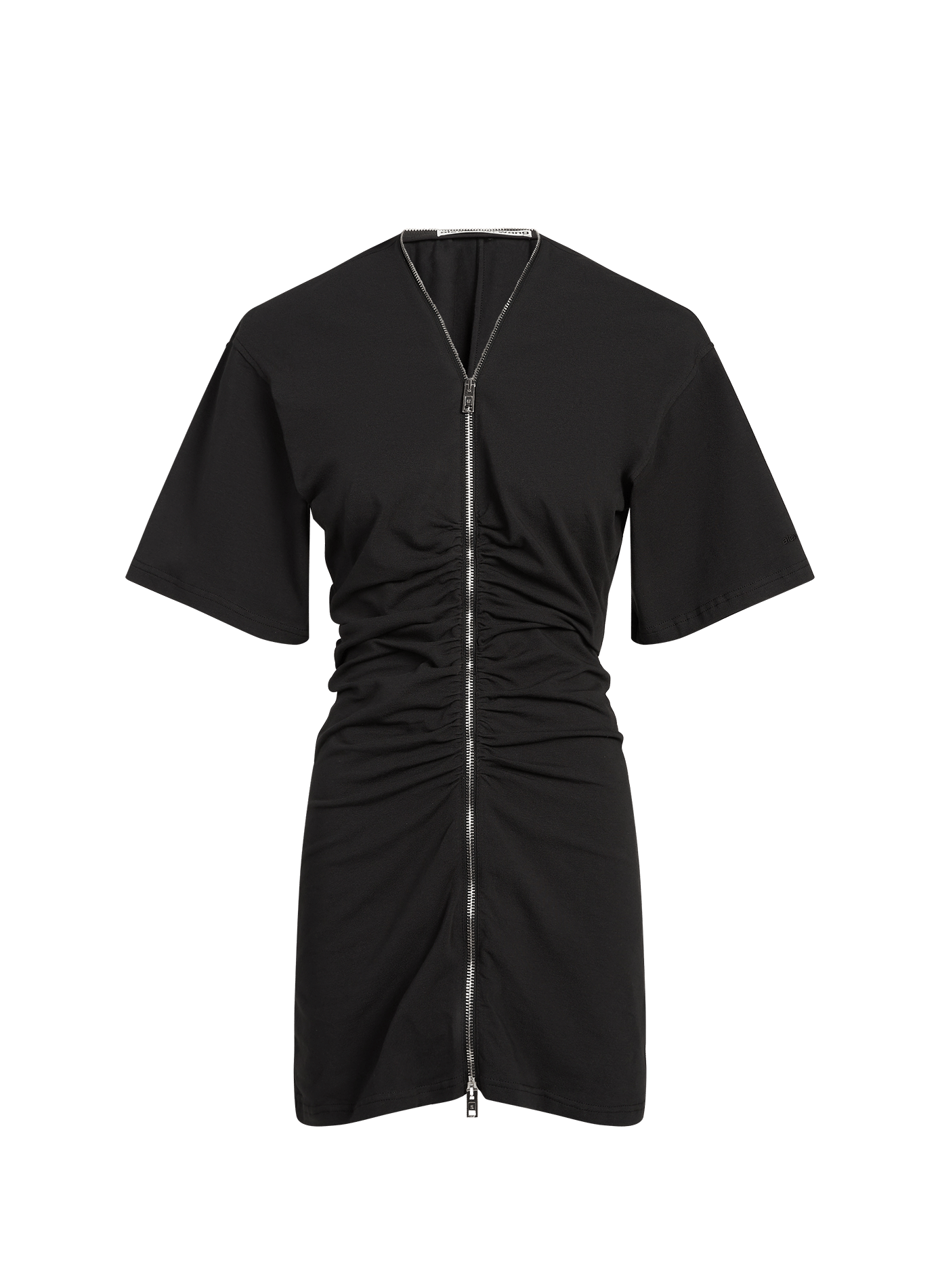 Robe courte zippée en coton mélangé ALEXANDER WANG Noir