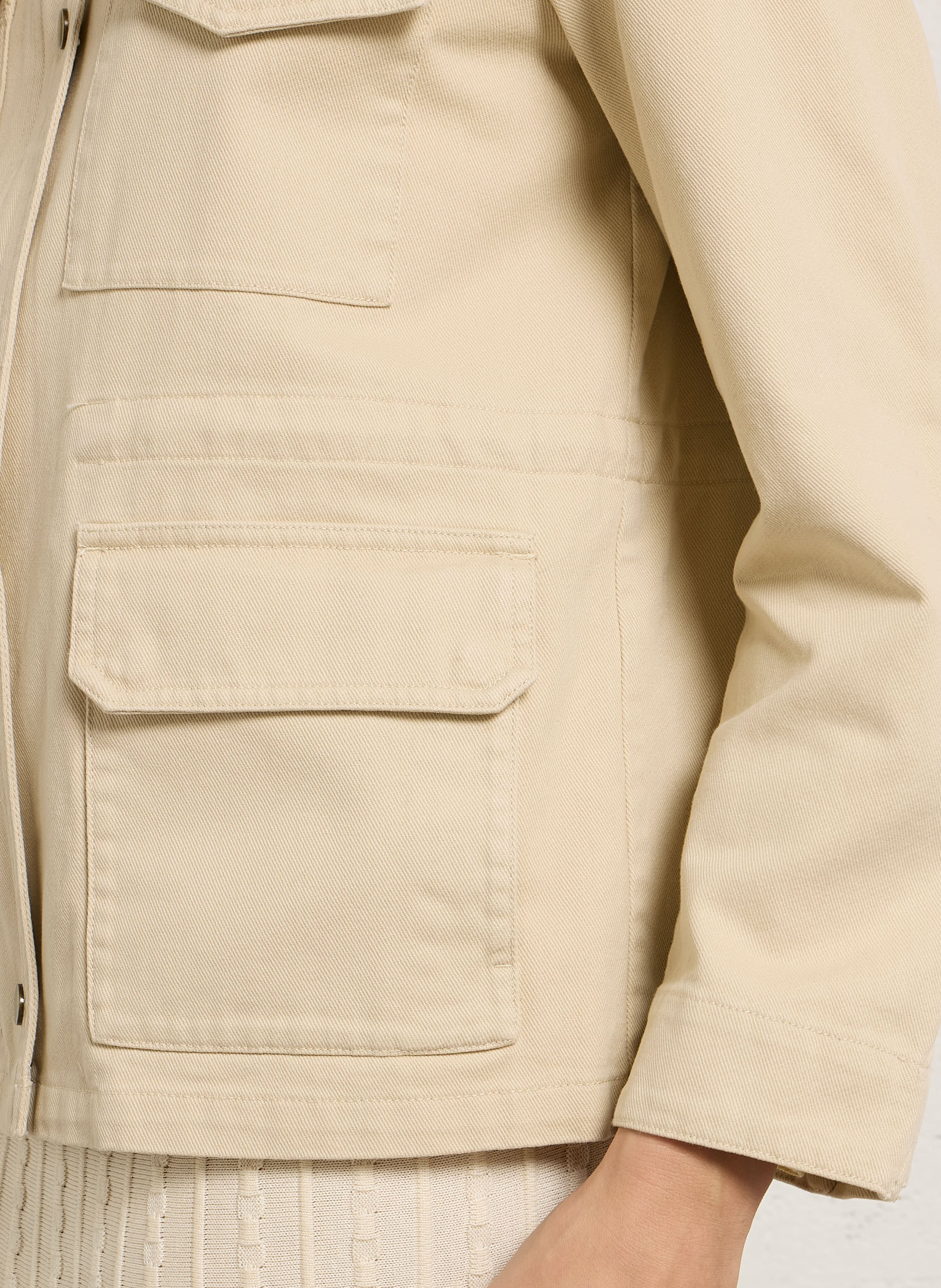 Veste sharienne en coton claire MAISON 123 Beige