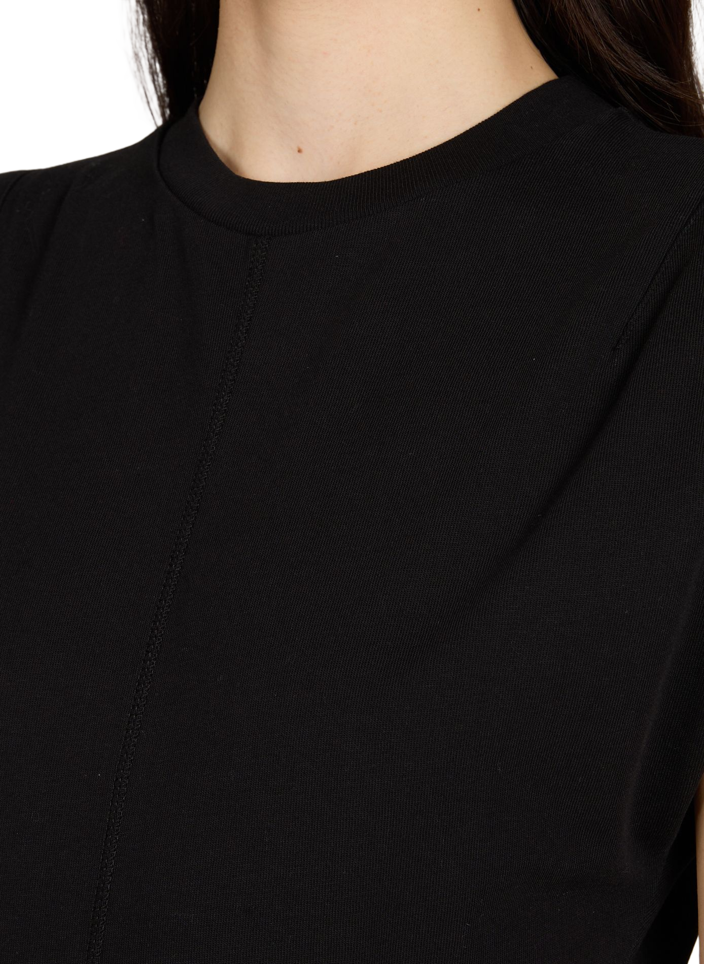 Straight cut Tsjulla cotton T-shirt TOPSHOP Black