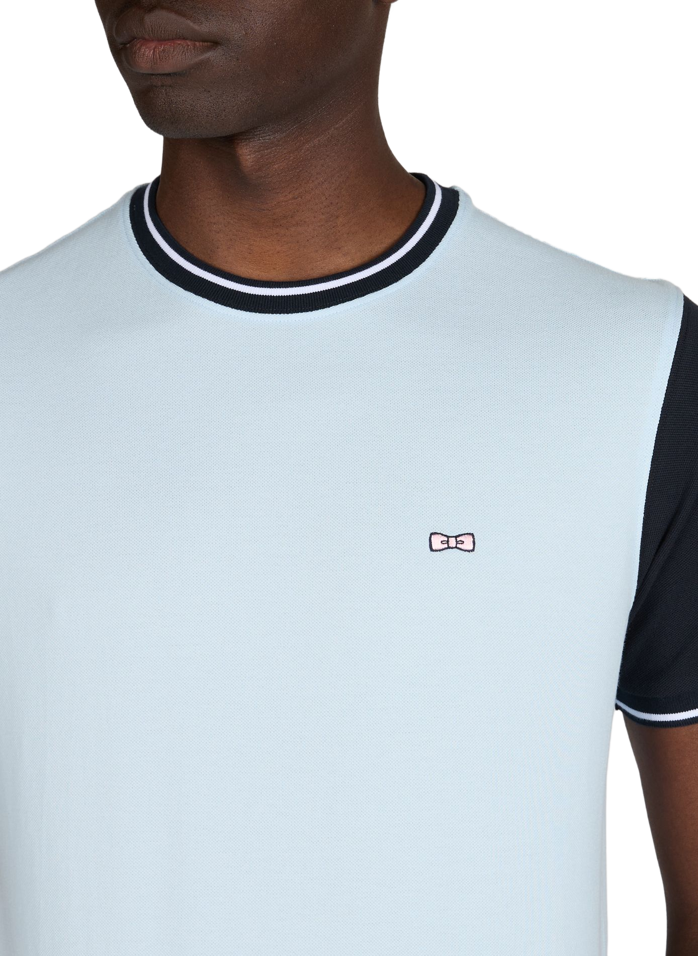 T-shirt droit à logo brodé en coton EDEN PARK Bleu