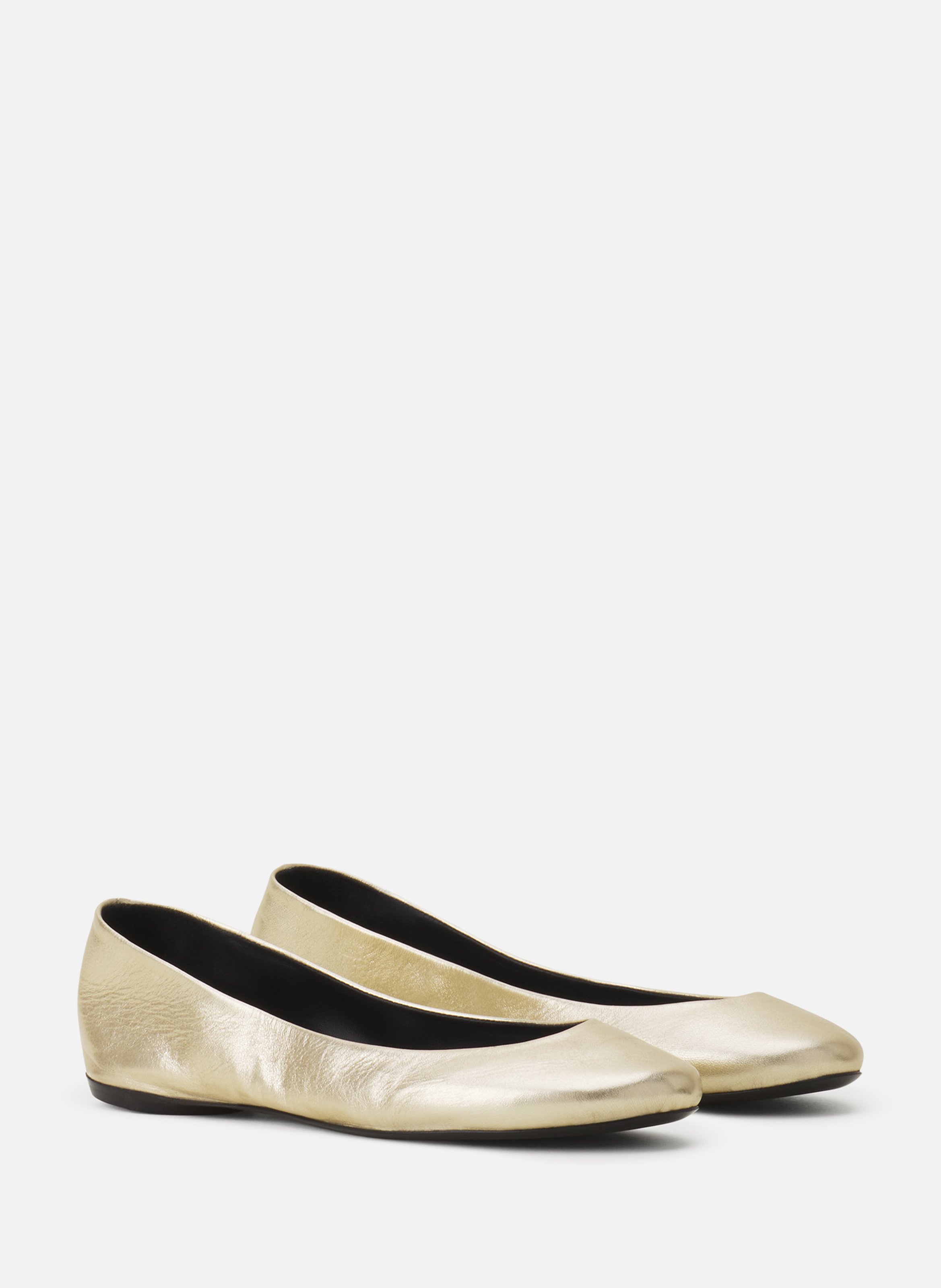 La ballerine en cuir métallisé LANVIN Doré