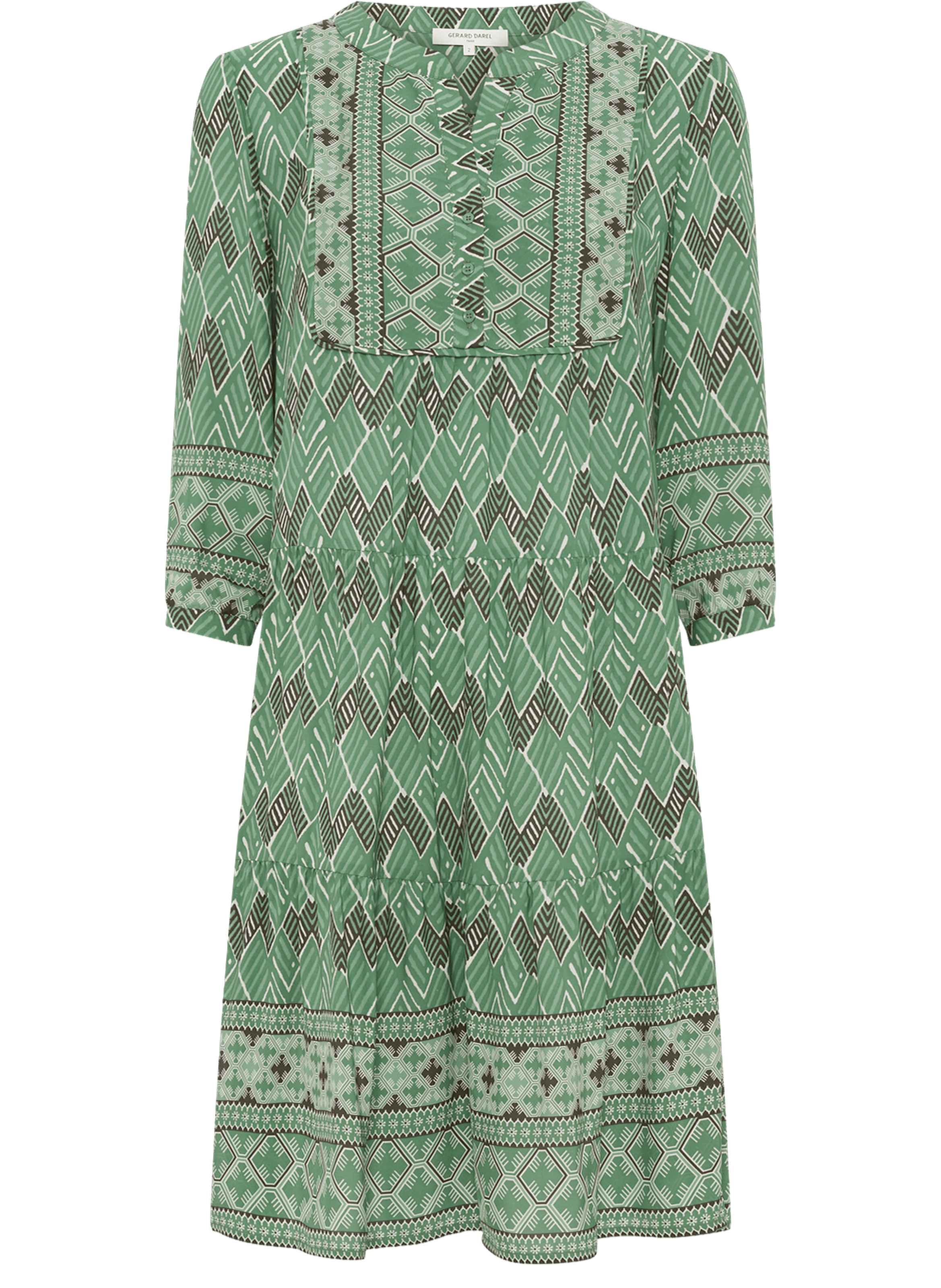 Robe courte imprimé graphique - rim GERARD DAREL Vert