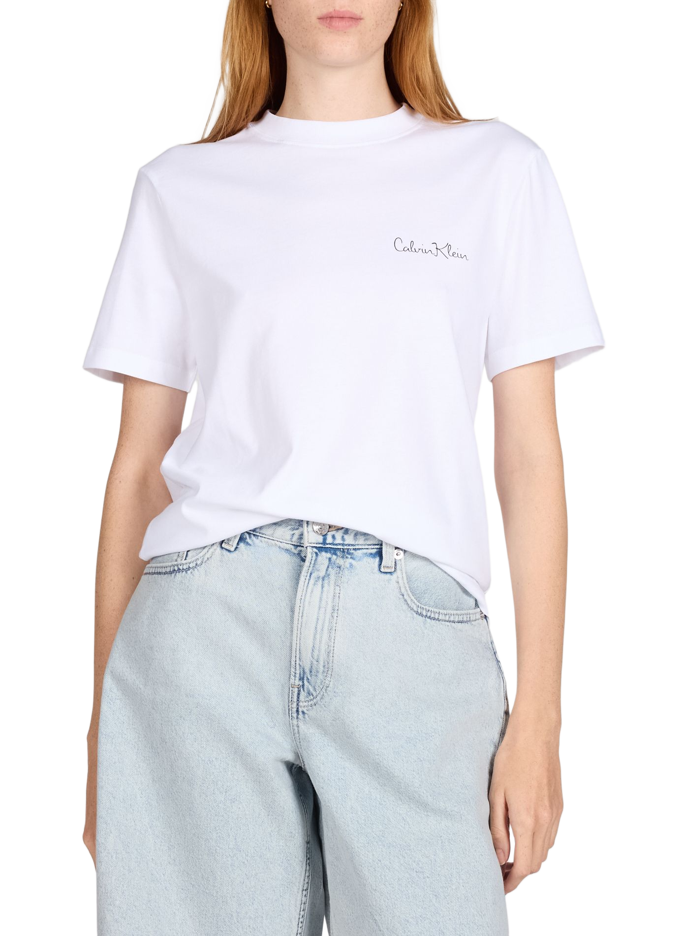 Plain cotton t-shirt CALVIN KLEIN White