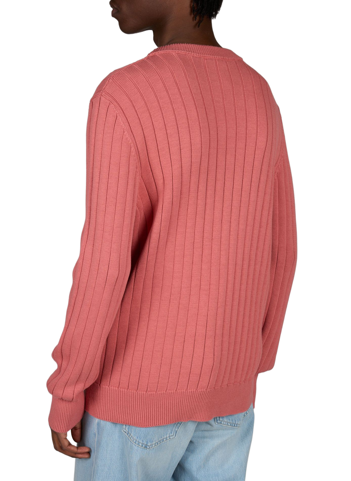 Pull col rond en coton ETON Rose