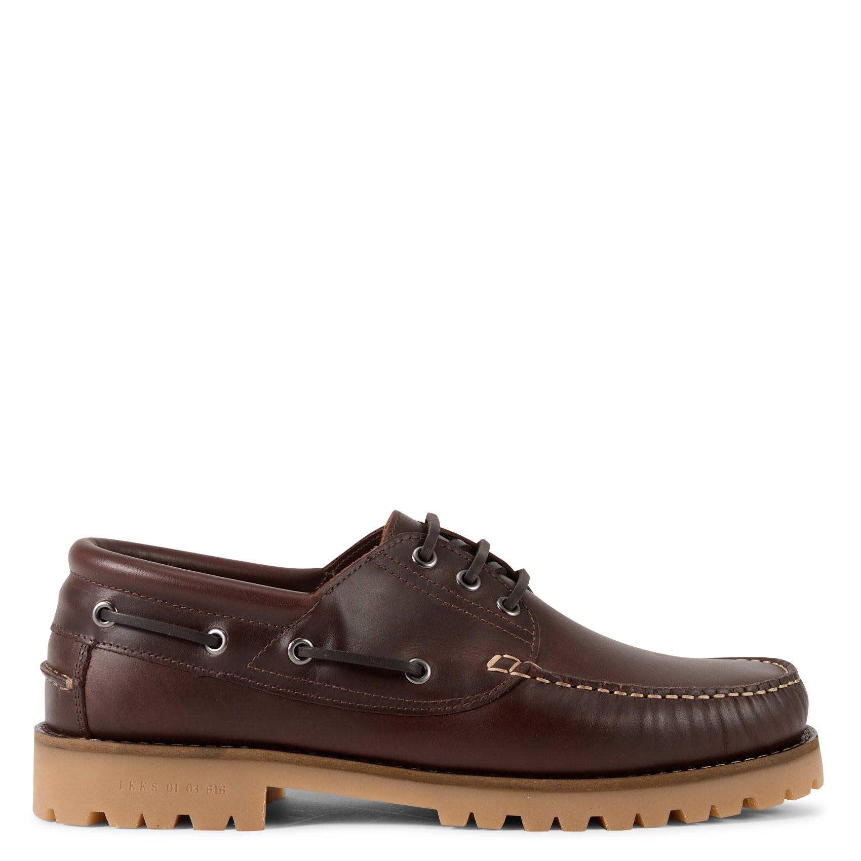 Chaussures bateau en cuir IKKS Marron