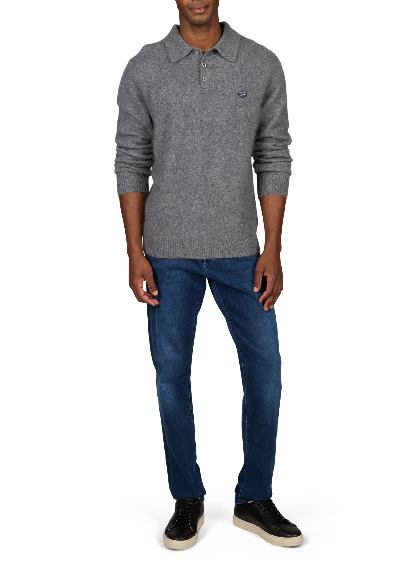 Gerader Pullover aus Woll-Kaschmir-Mischung MAISON LABICHE Grau