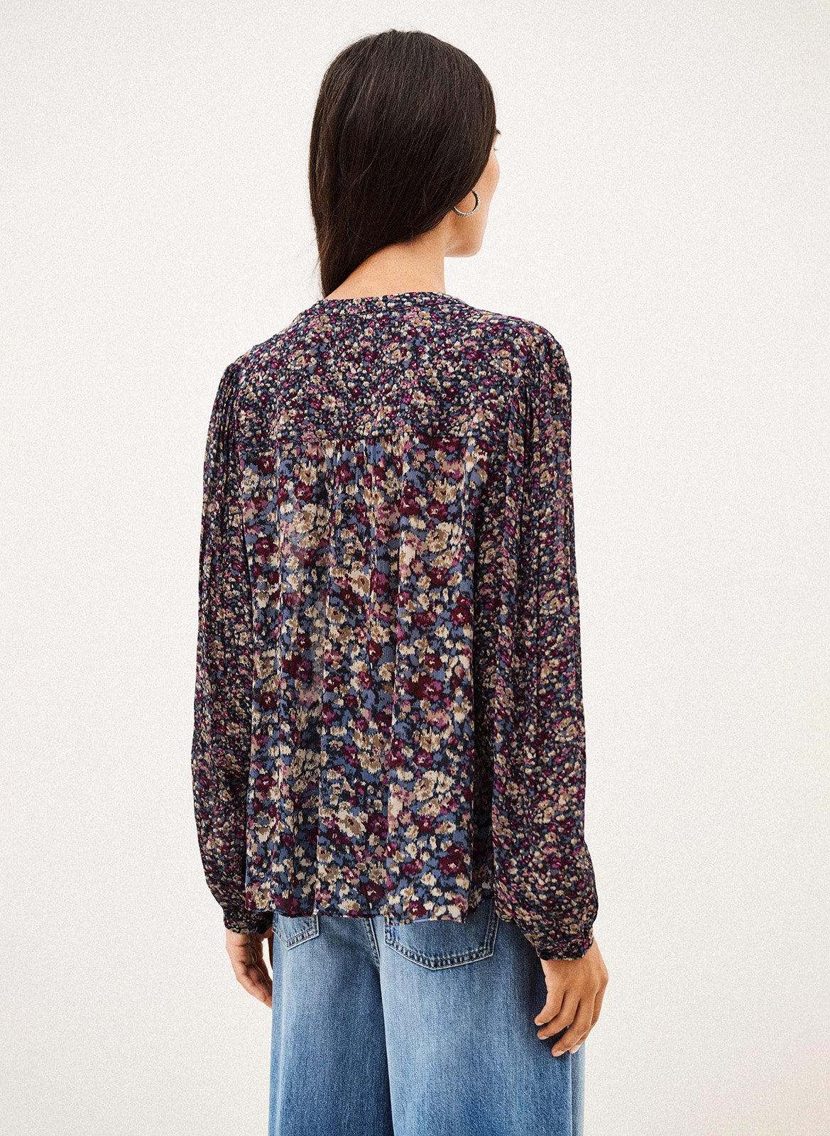 Blouse ample imprimée kross BA&SH Bleu