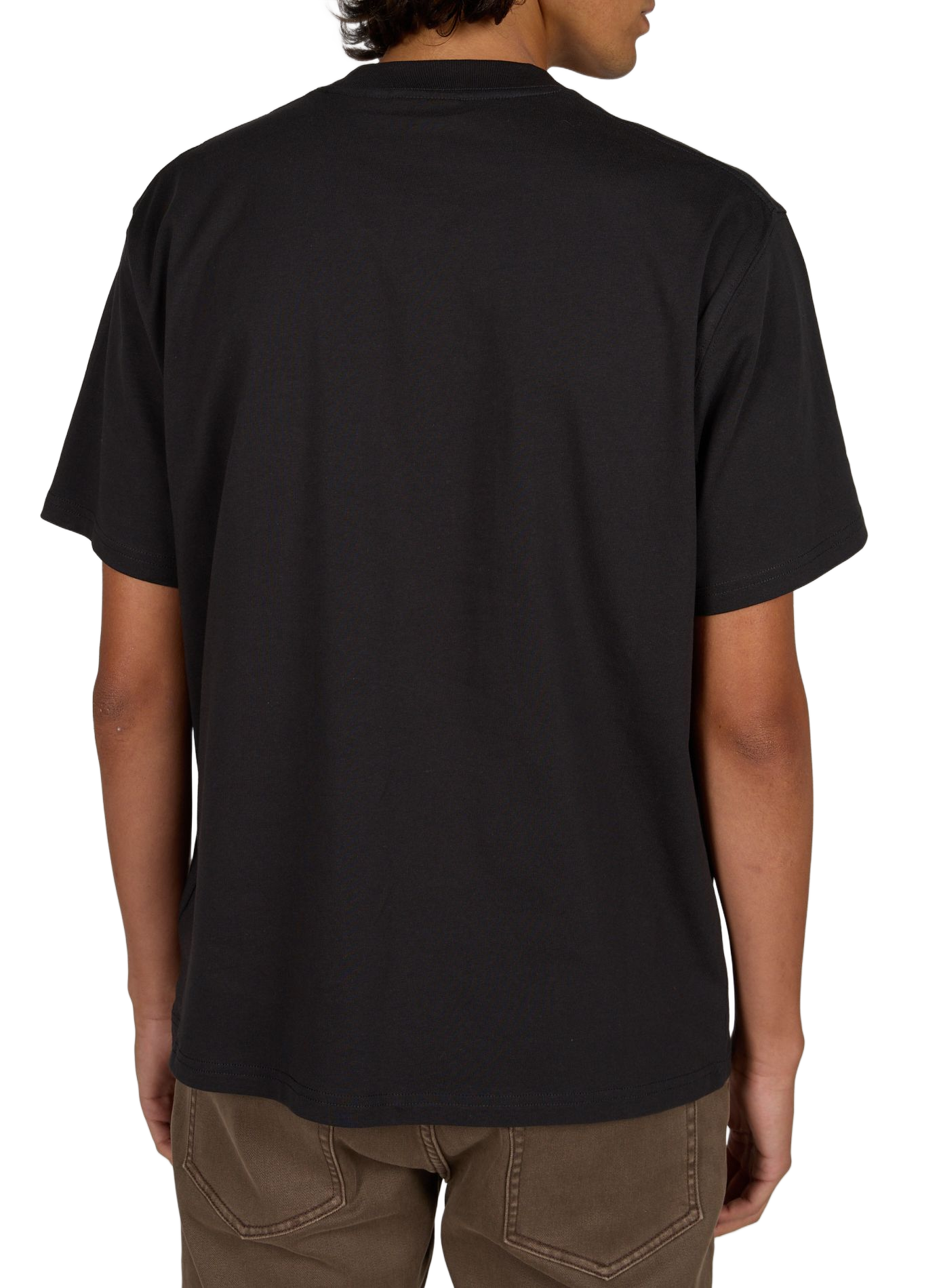 T-shirt droit à patch en coton | Noir BARBOUR Homme