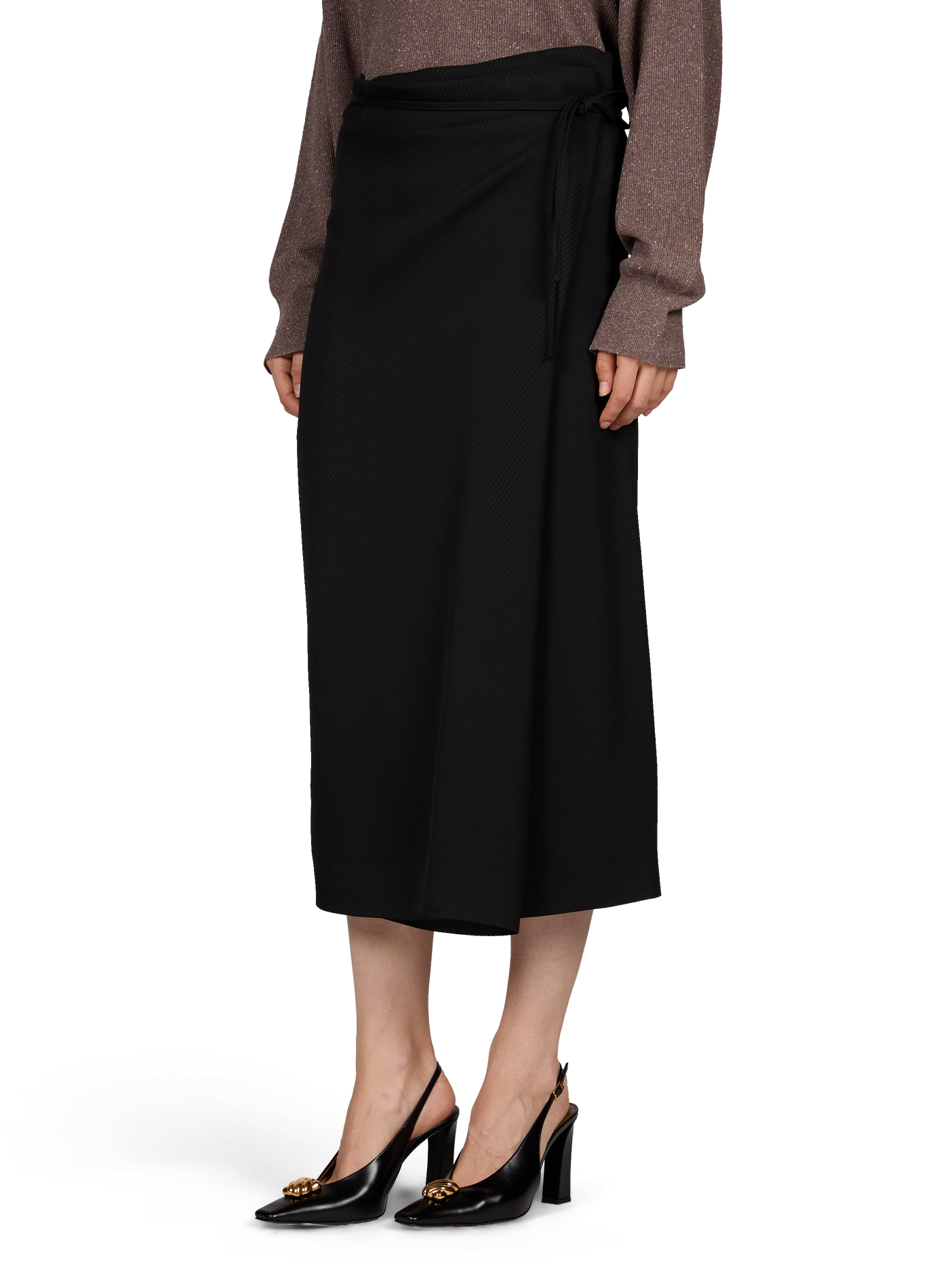 Jupe midi droite CALVIN KLEIN COLLECTION Noir