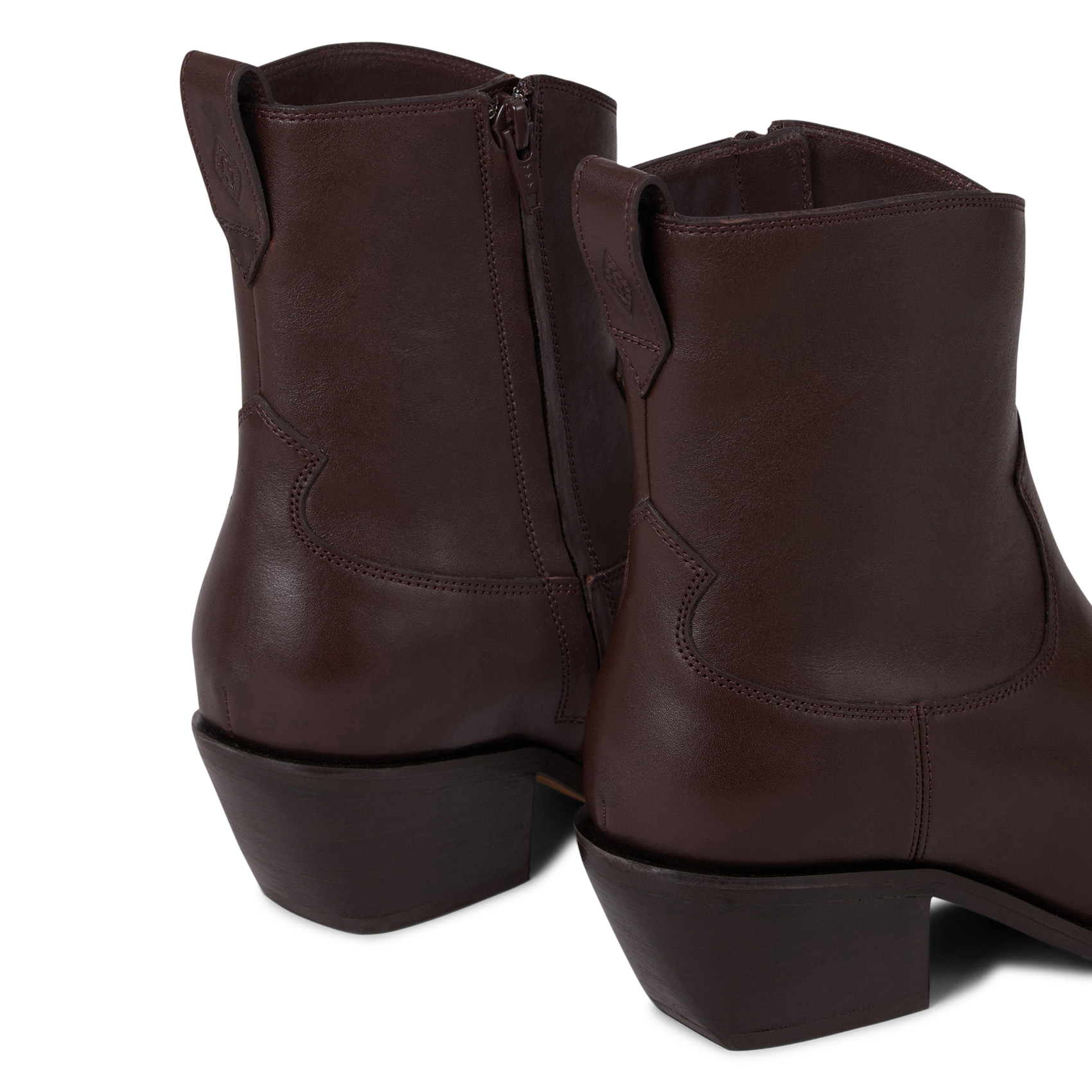 Bottines à bout pointu en cuir low cowby BA&SH Violet