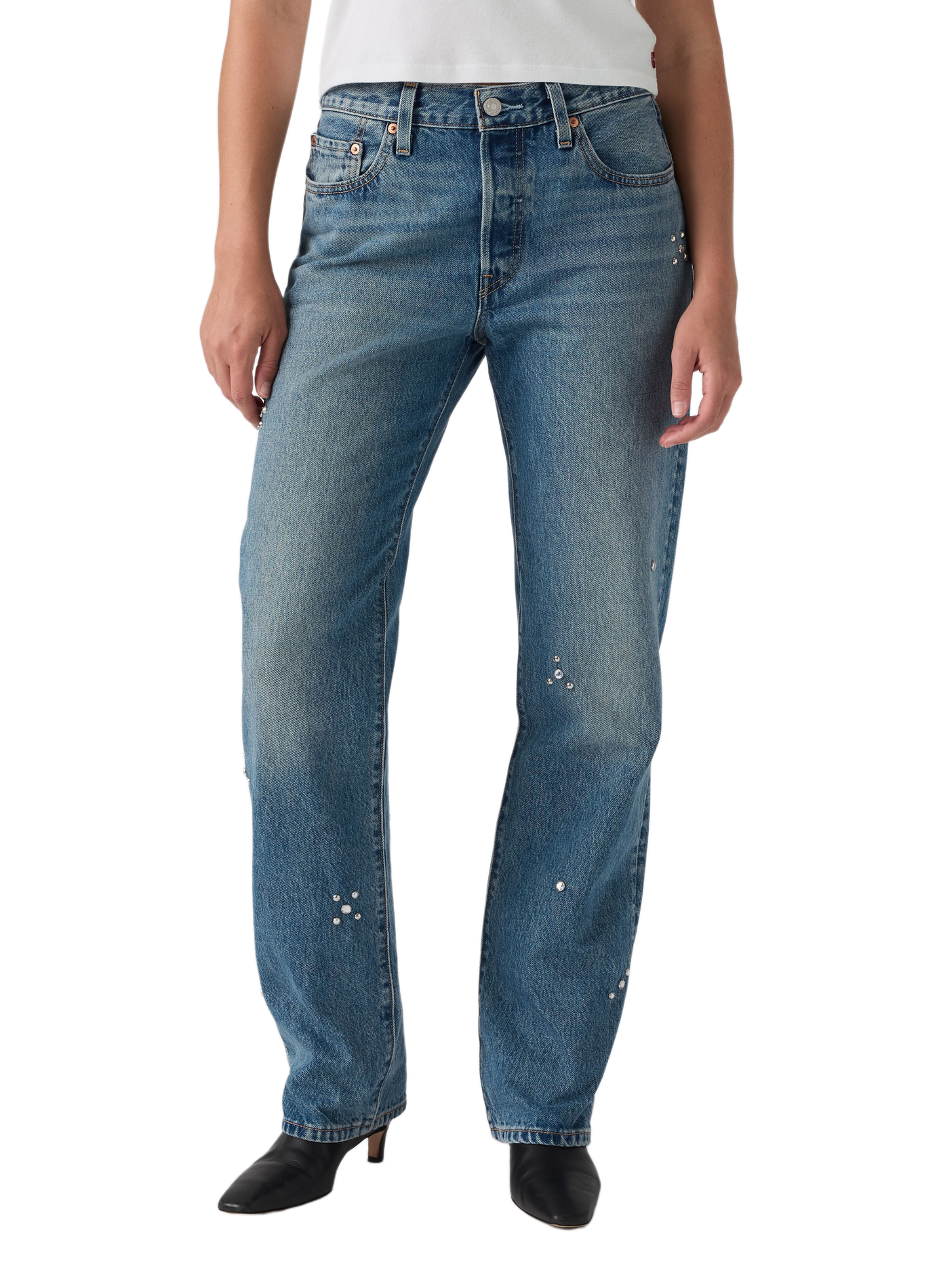Straight-cut cotton jeans LEVI'S Blue