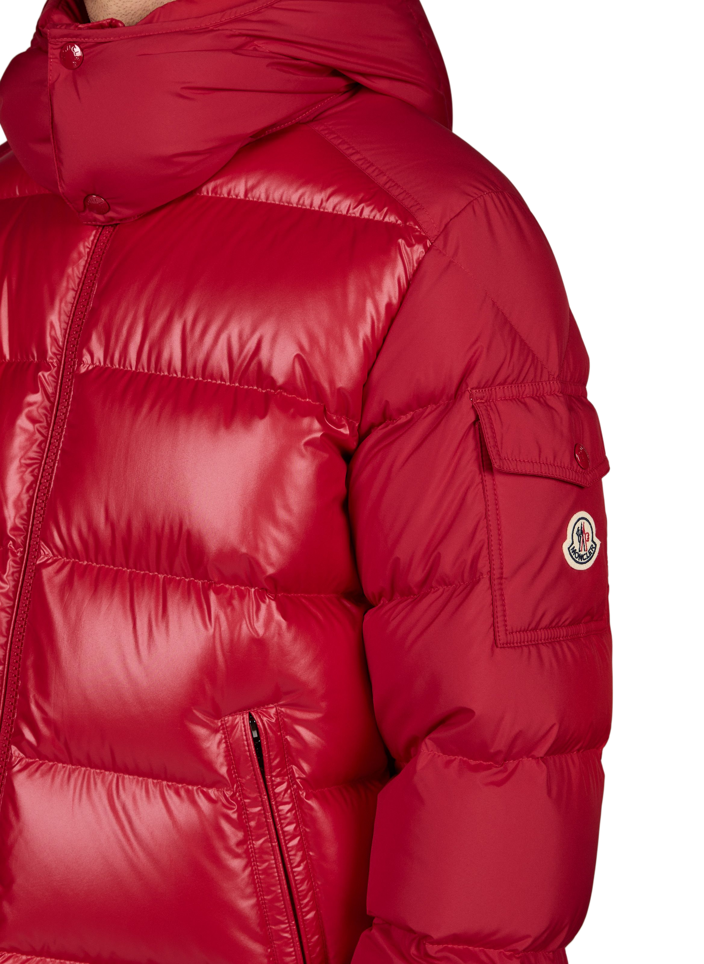 Maya removable hooded puffer coat MONCLER Red