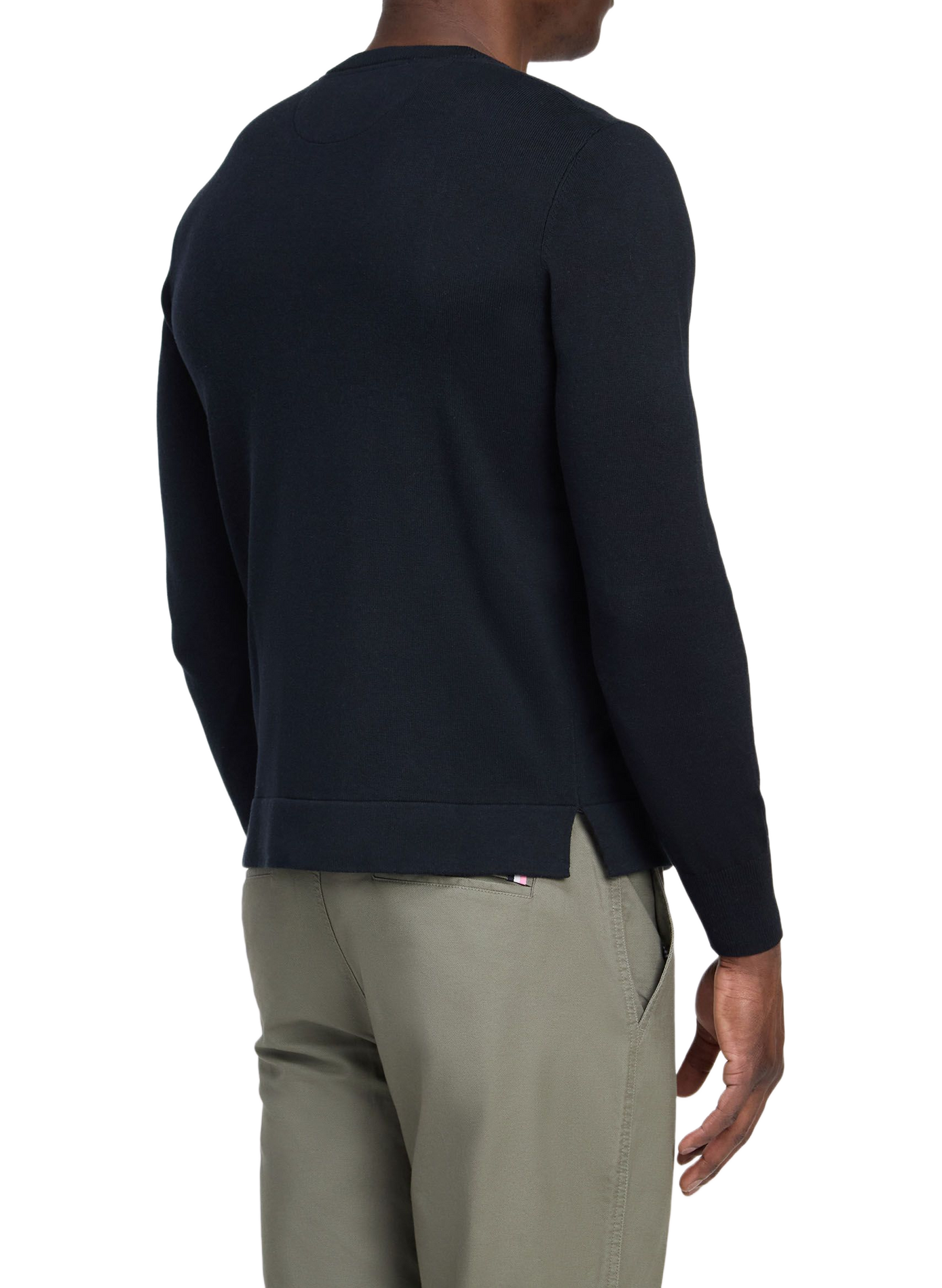 Pull col rond en coton mélangé EDEN PARK Black