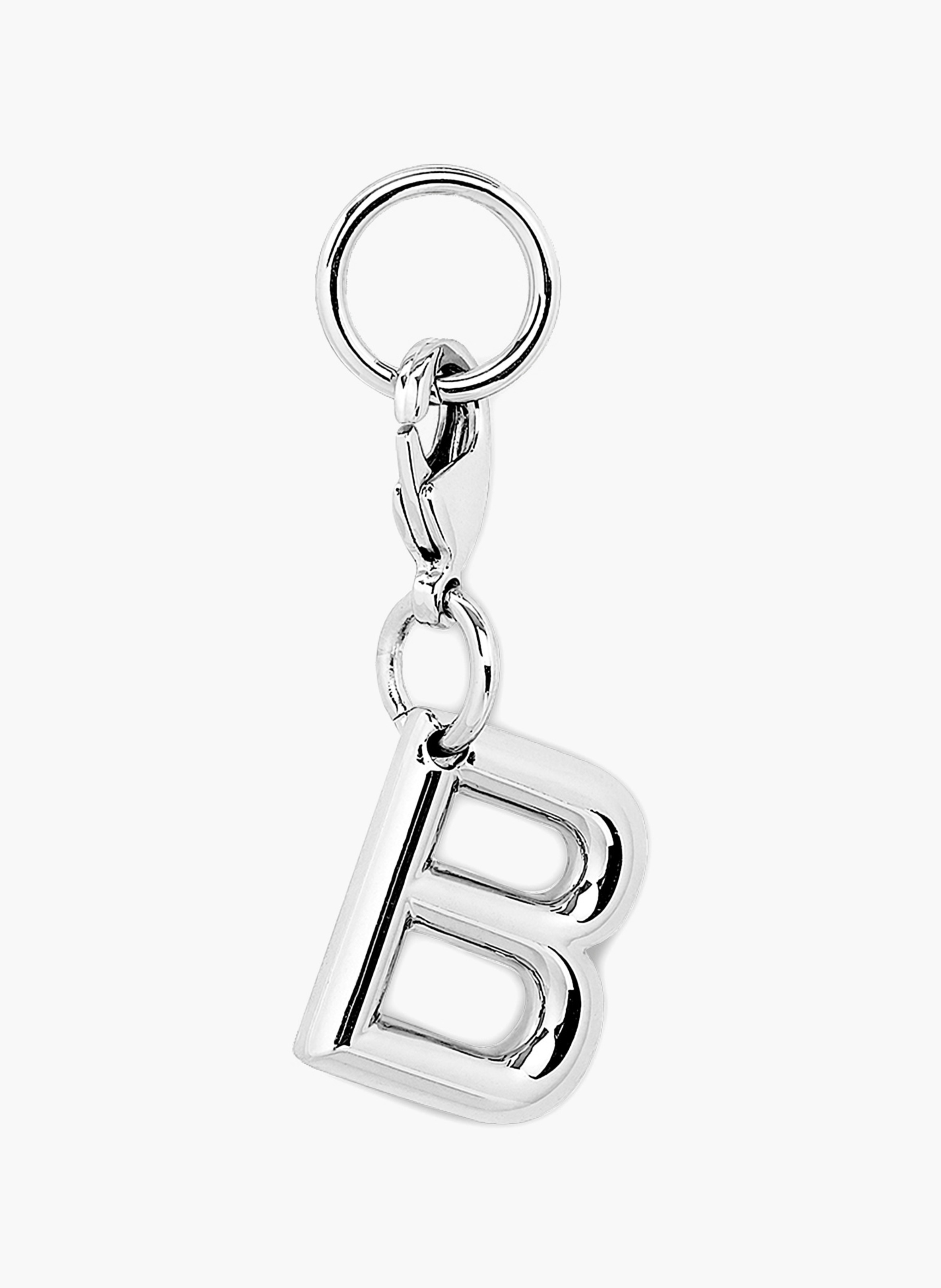 Charme métallique argenté lettre b lancel - printemps-été 2026. LANCEL Argent
