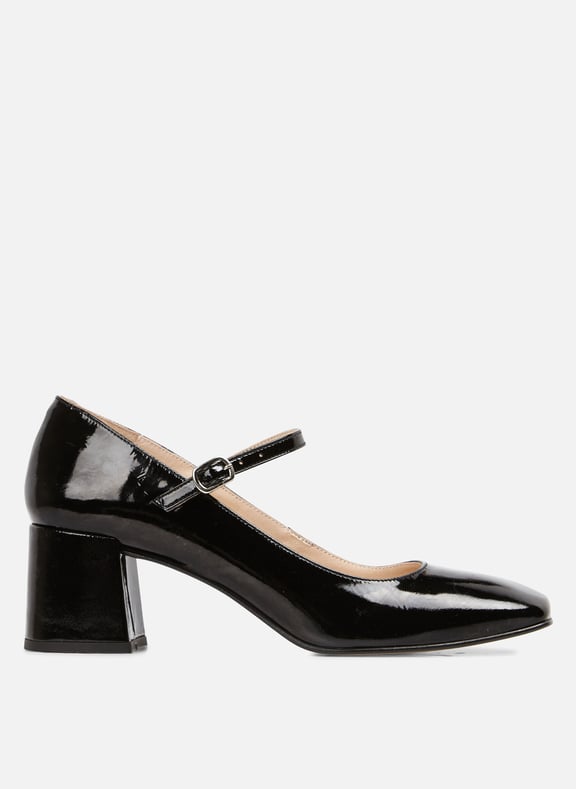 Babies à talon en cuir verni alienor Noir by JONAK JONAK Babies à talon en cuir verni alienor Noir
