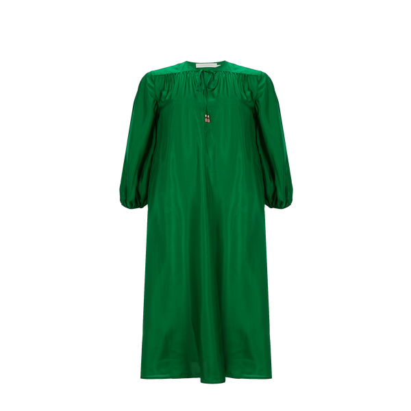 Zimmermann Loose Silk Maxi Dress In Green