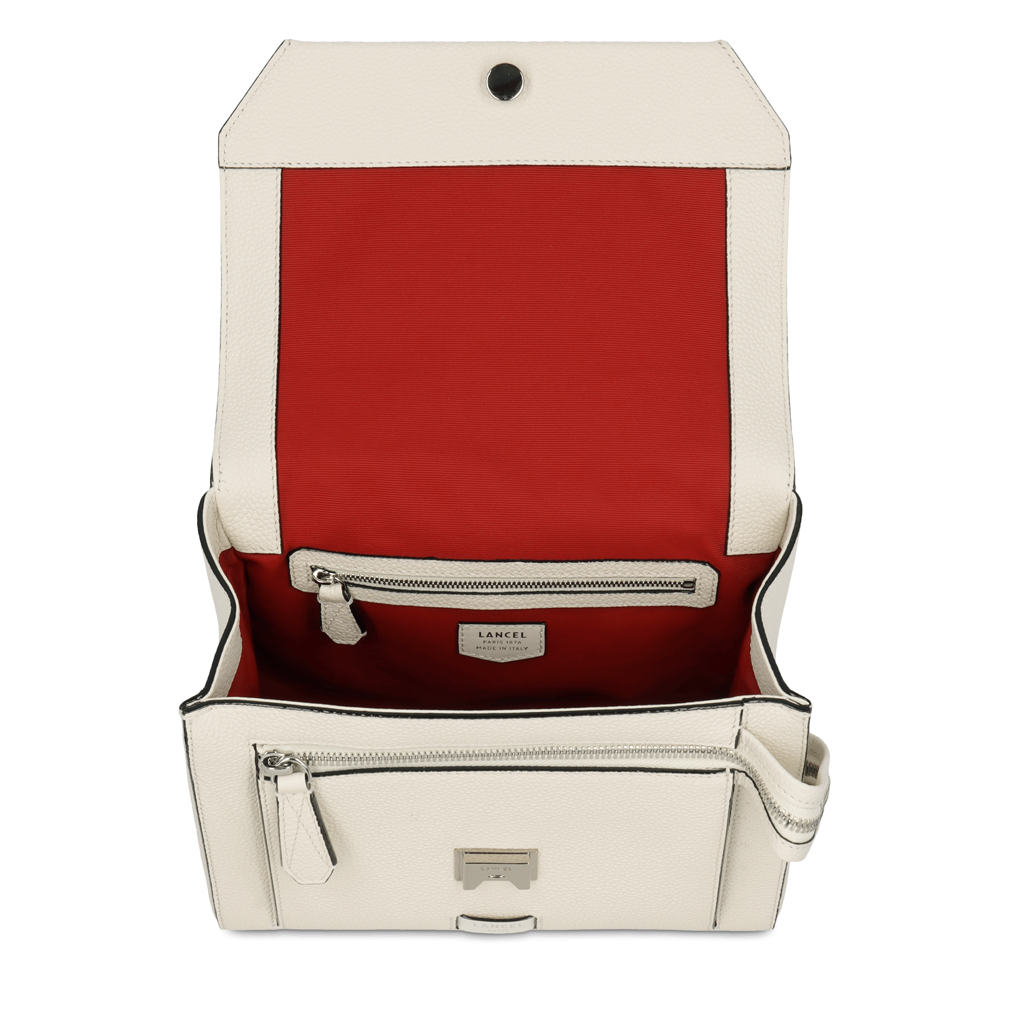 Sac rabat m ninon de lancel en cuir LANCEL Blanc