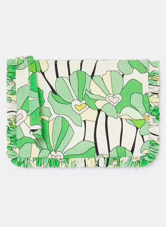 Pochette fleurs - sabrina Vert by TARA JARMON TARA JARMON Pochette fleurs - sabrina Vert