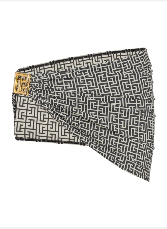 Paréo imprimé monogramme pb labyrinthe Noir by BALMAIN BALMAIN Paréo imprimé monogramme pb labyrinthe Noir