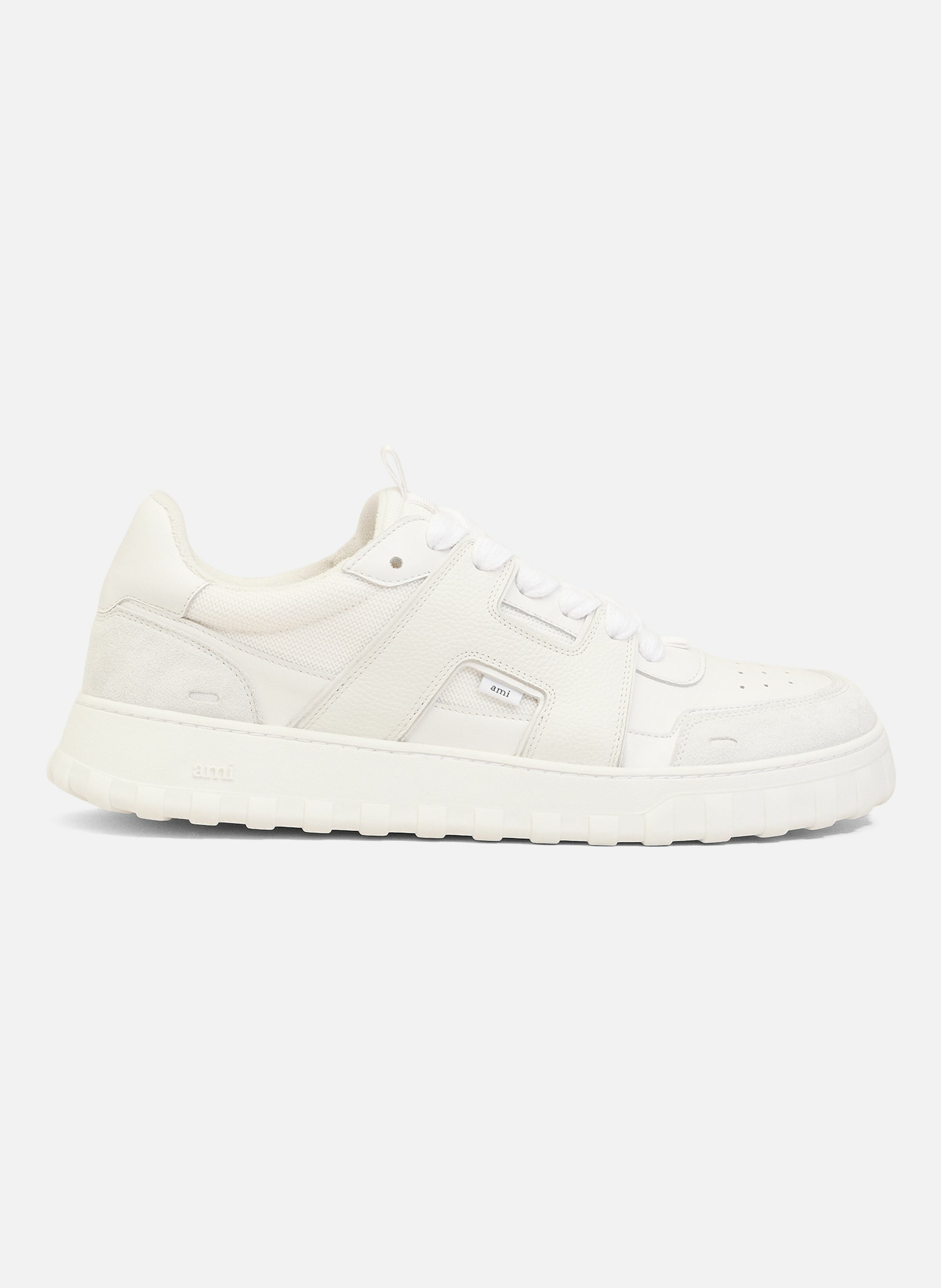 Sneakers a walk unisexes en cuir de vachette AMI PARIS Blanc
