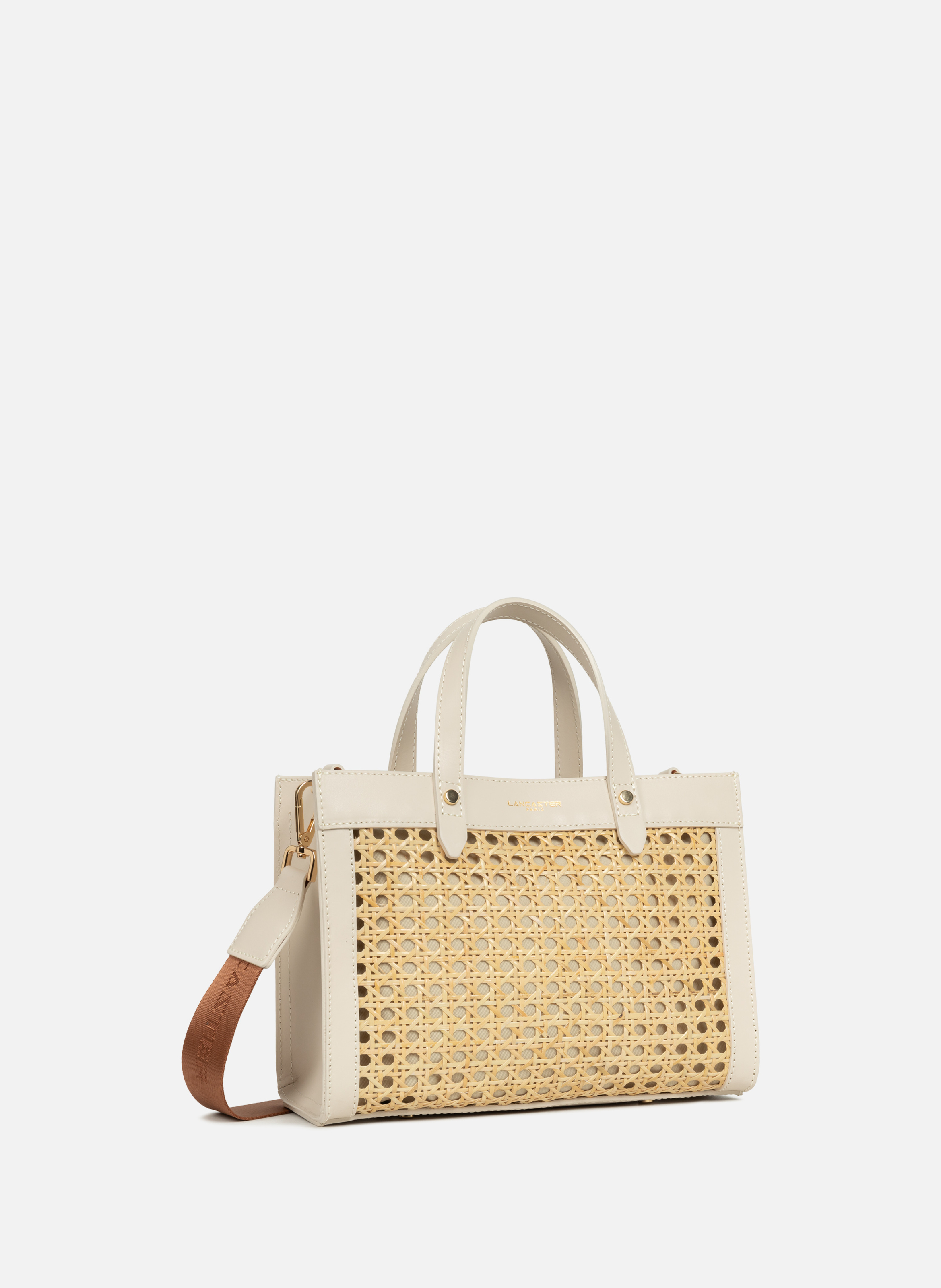 Small tote bag - Cannage Rotin LANCASTER Beige