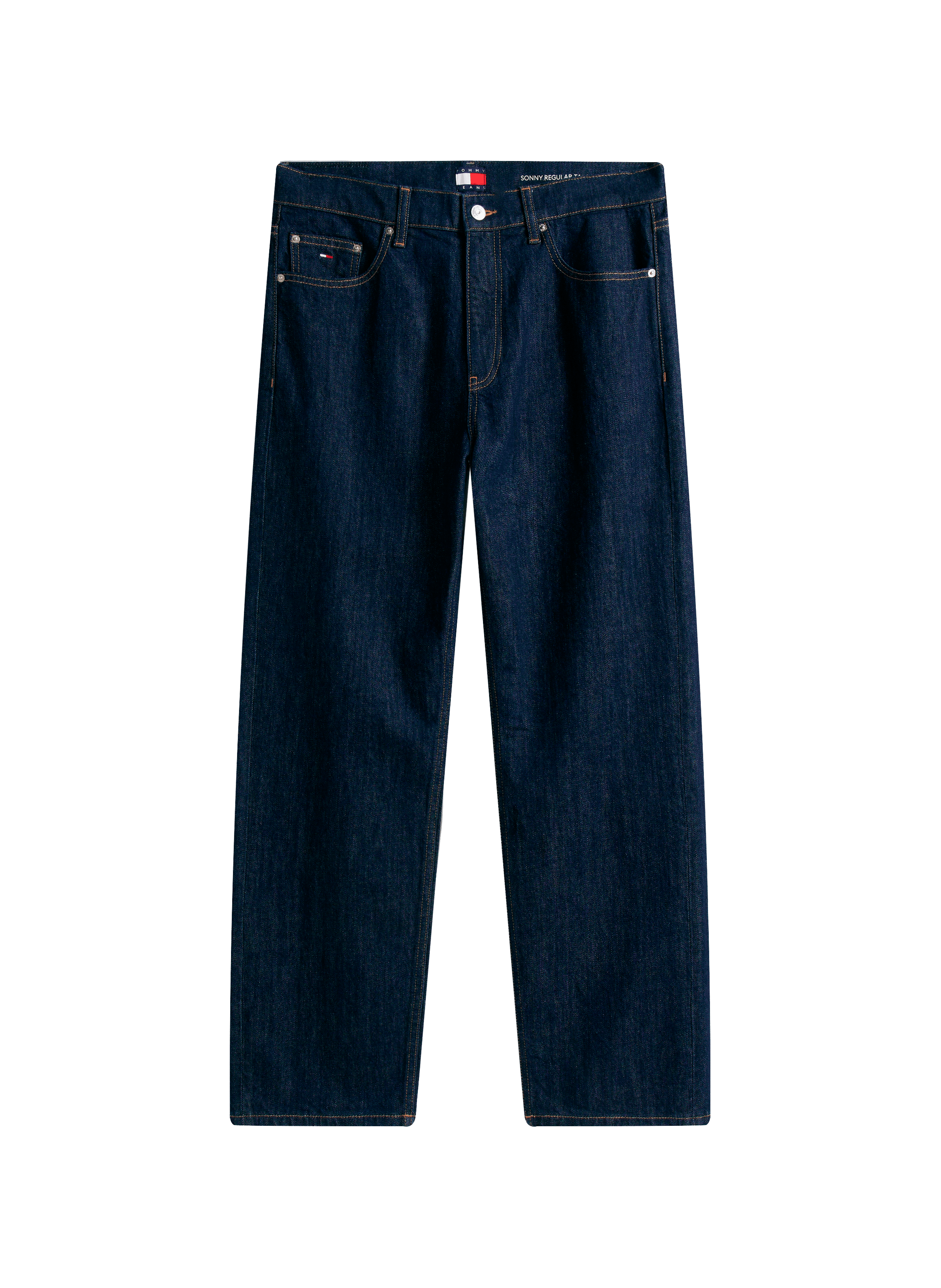Five-pocket cotton blend jeans TOMMY HILFIGER Blue