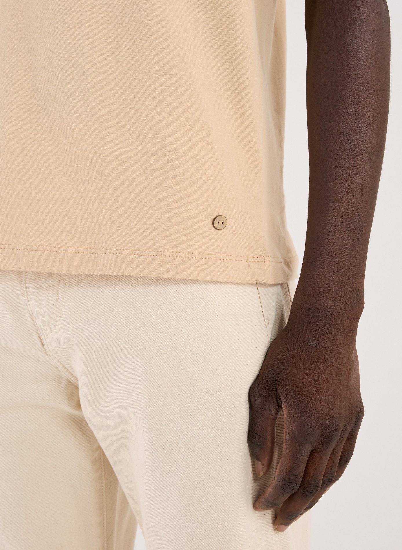 Classic Cotton T-Shirt FAGUO Beige
