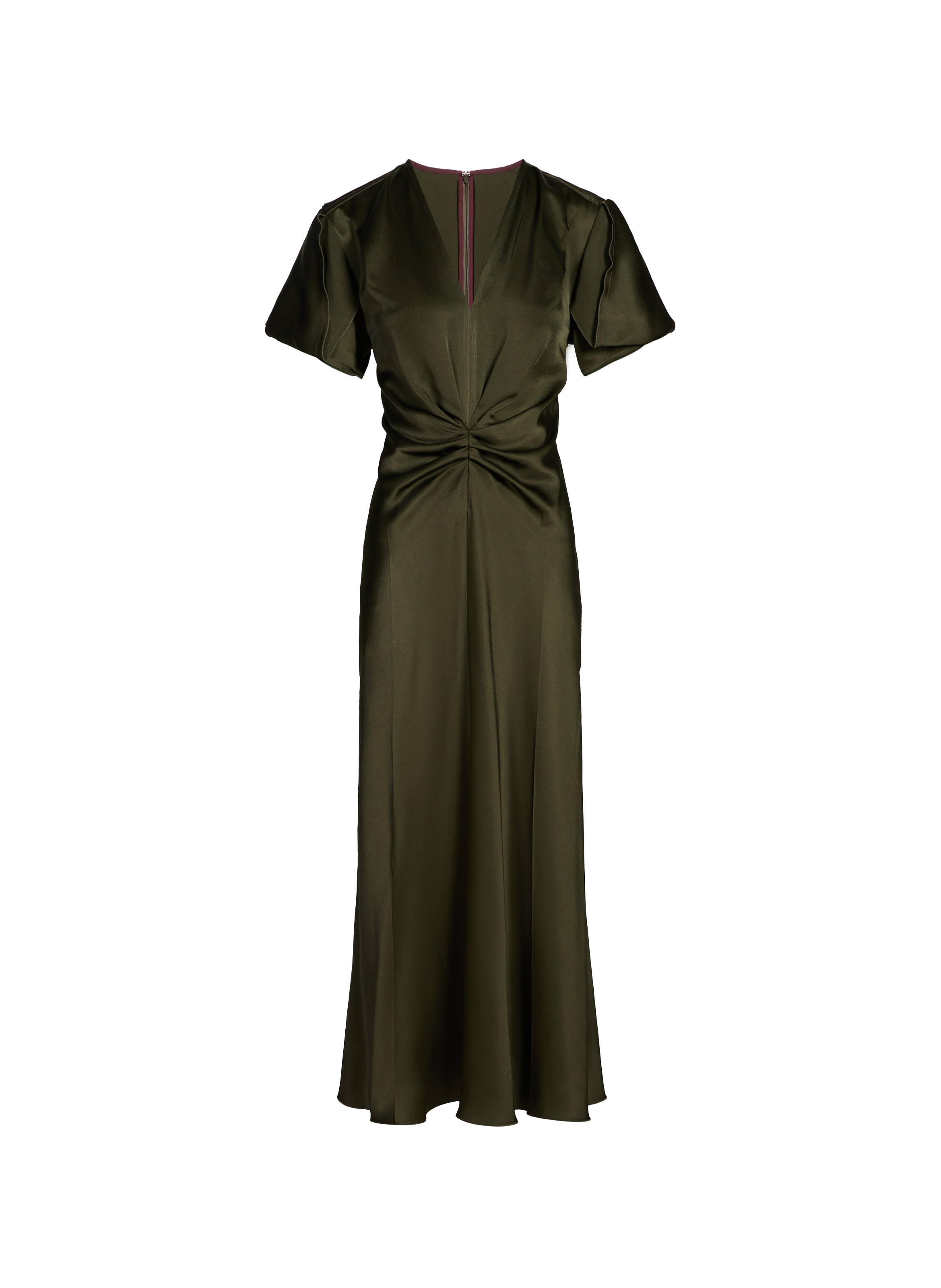 Draped V-neck dress VICTORIA BECKHAM Green
