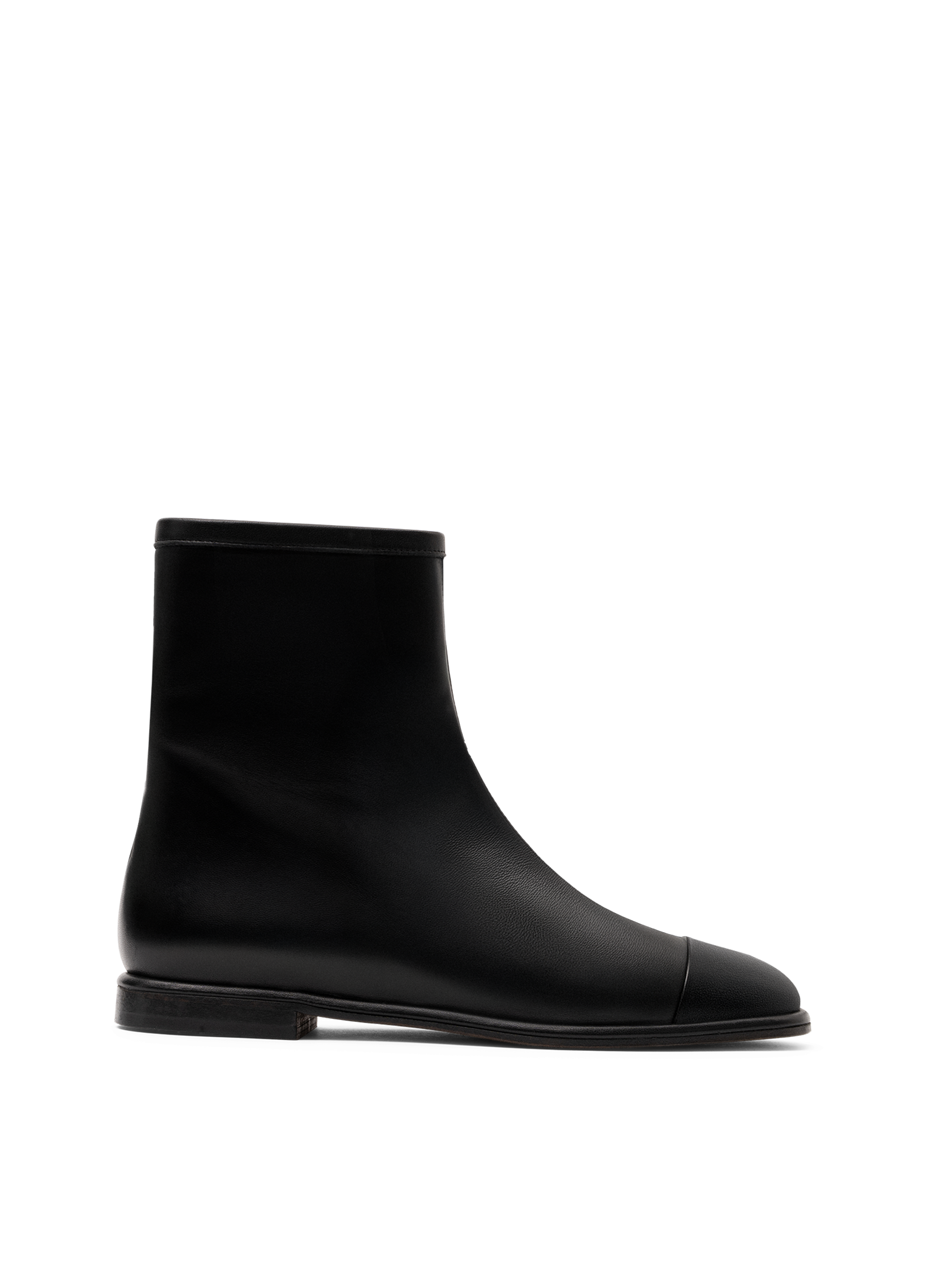 Bottines west en nappa PARALLELE Noir