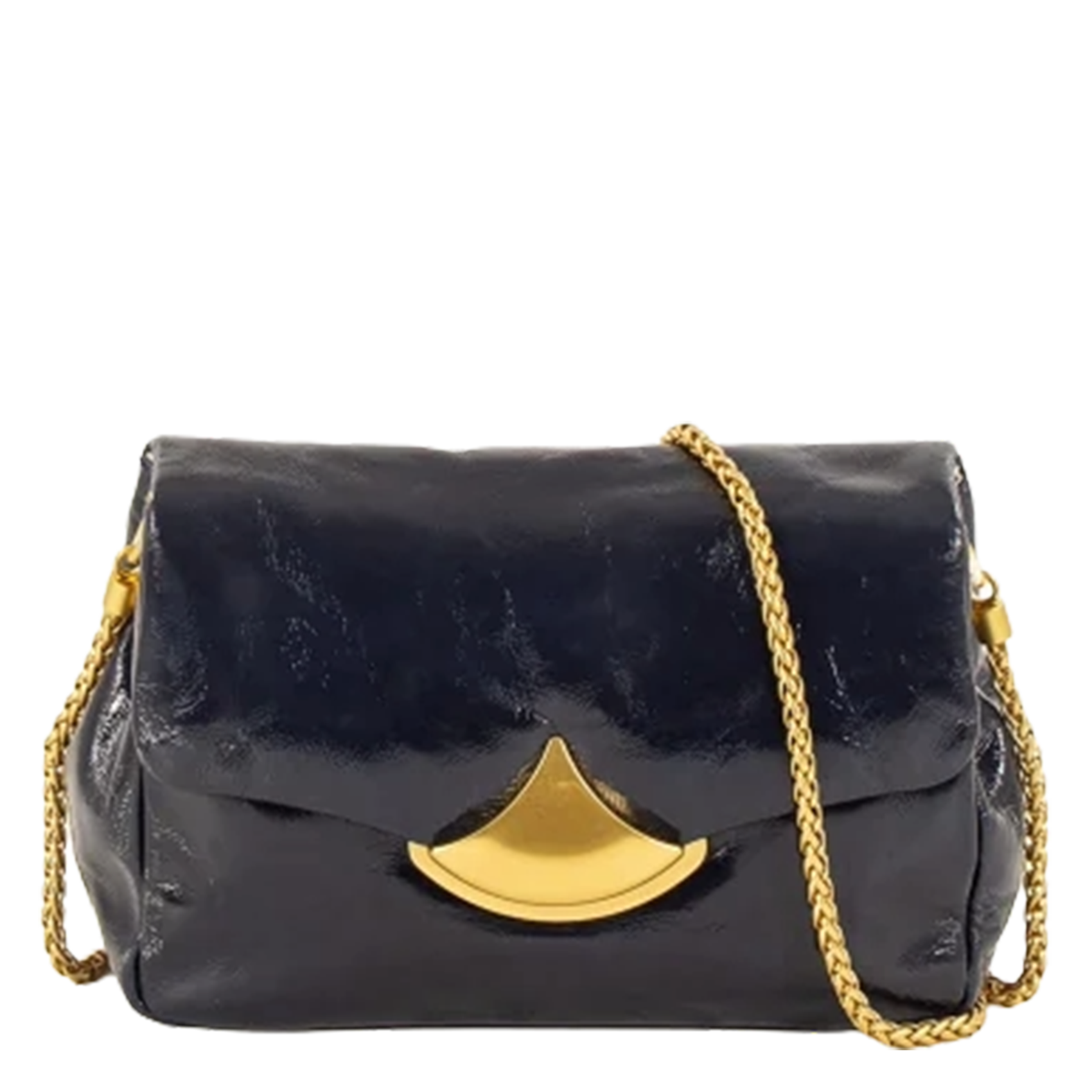 SESSUN Sac bandoulière en cuir vernis diviluz puffy p Bleu