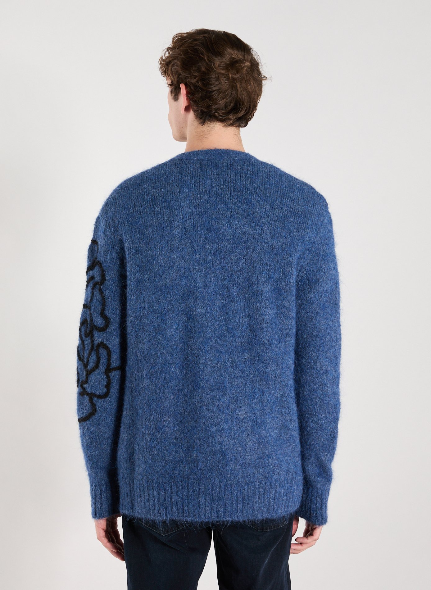 Kyle Alpaca Blend Bordered Cardigan NN.07 Blue