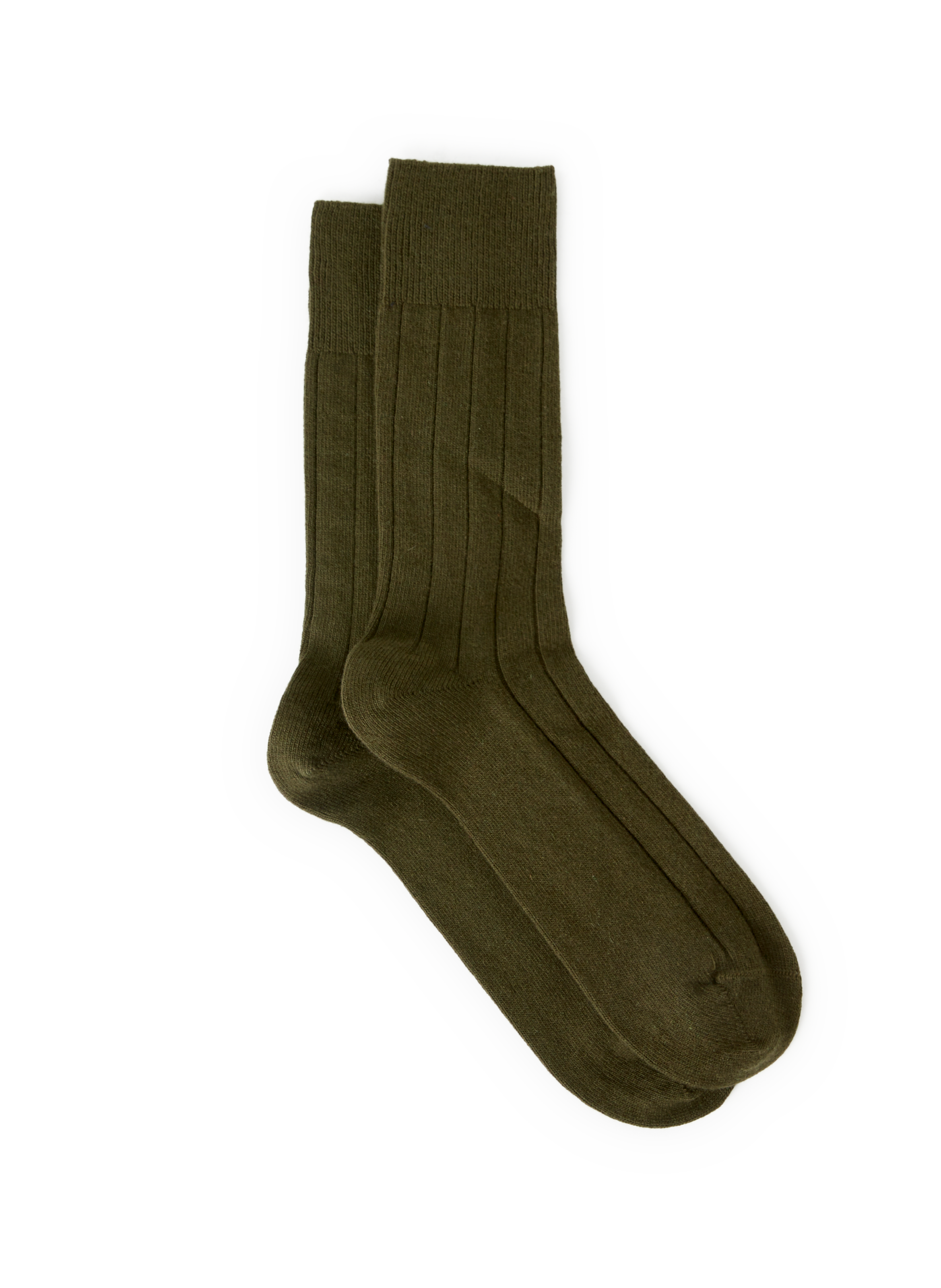 FALKE Chaussettes mi-hautes en laine et cachemire mélangés  Vert