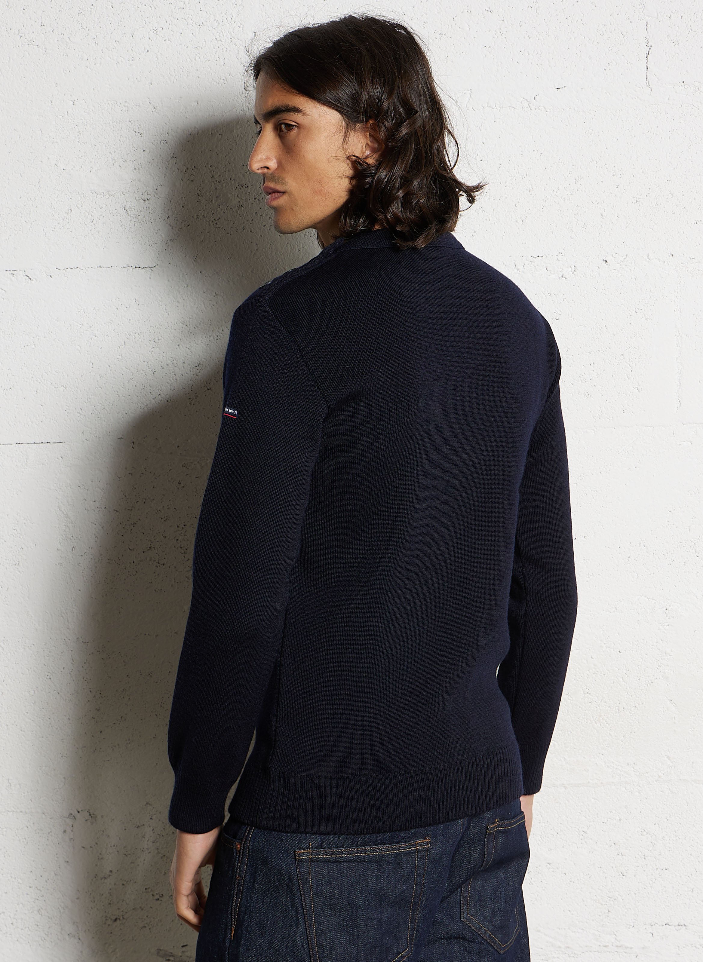 Pull droit col rond en laine gavrinis ARMOR-LUX Bleu