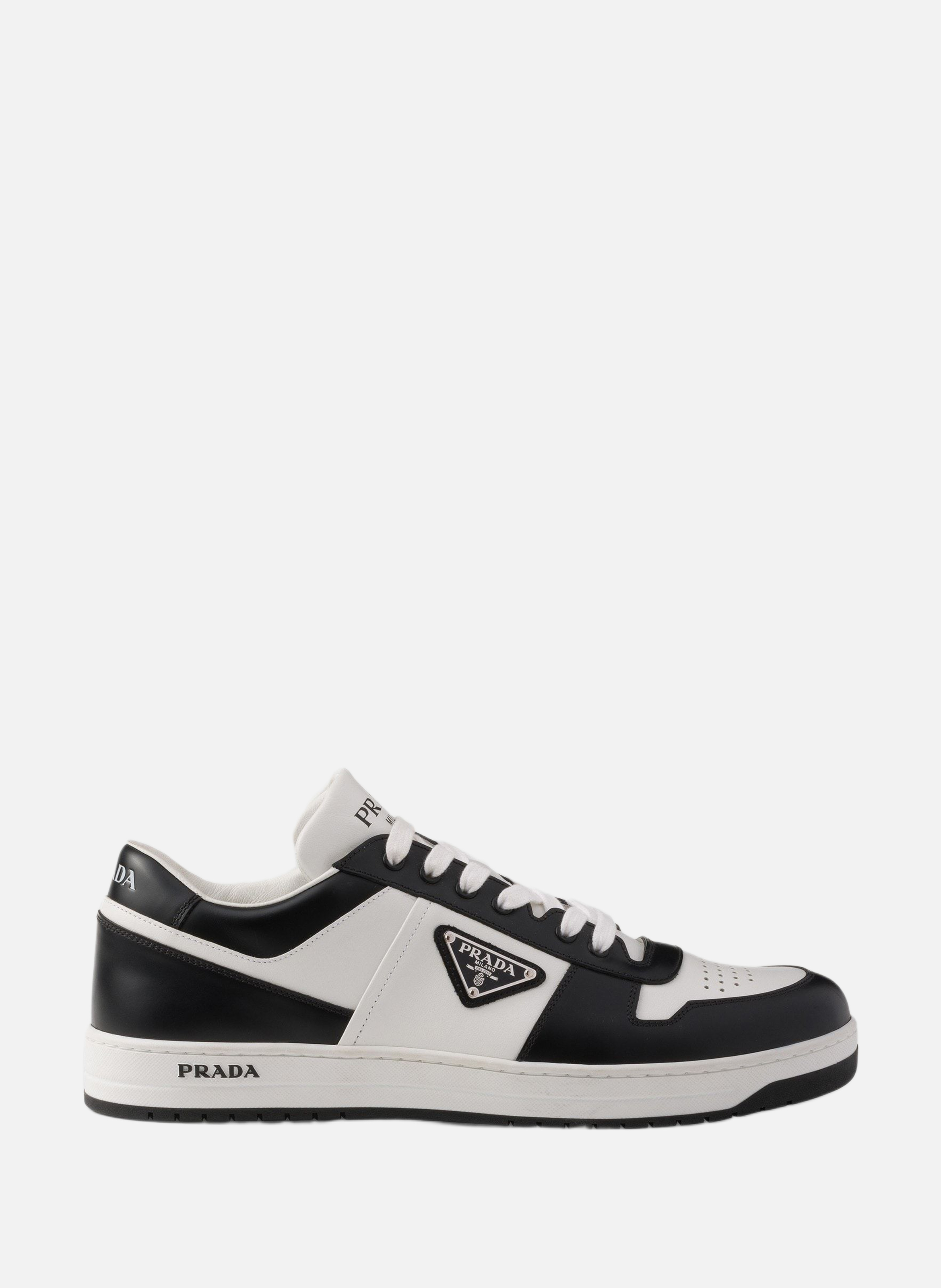 PRADA Baskets downtown en cuir Blanc