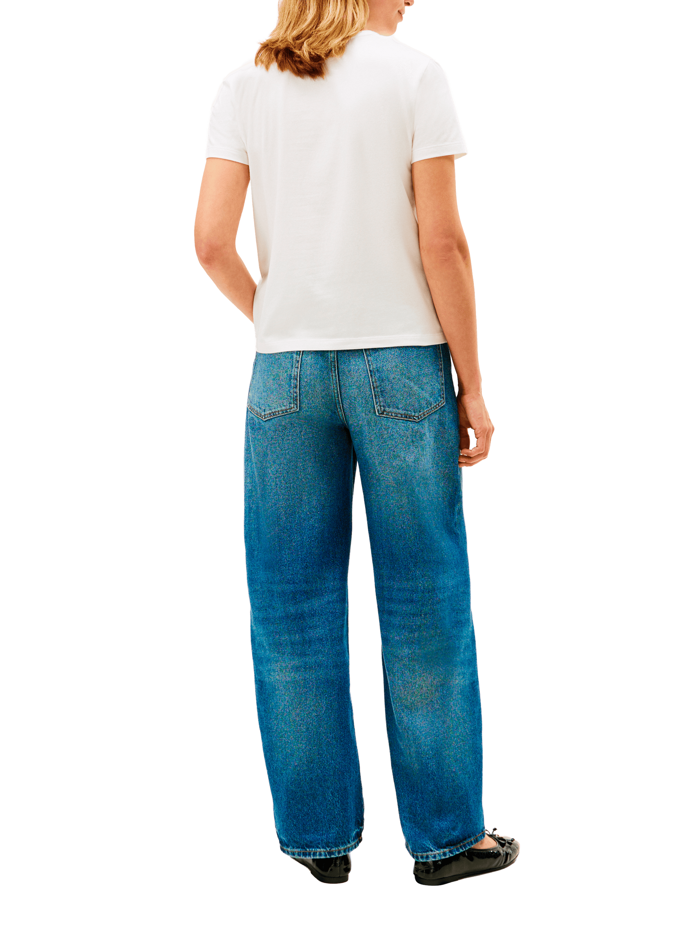 T-shirt manches courtes en coton mélangé TOMMY HILFIGER Blanc