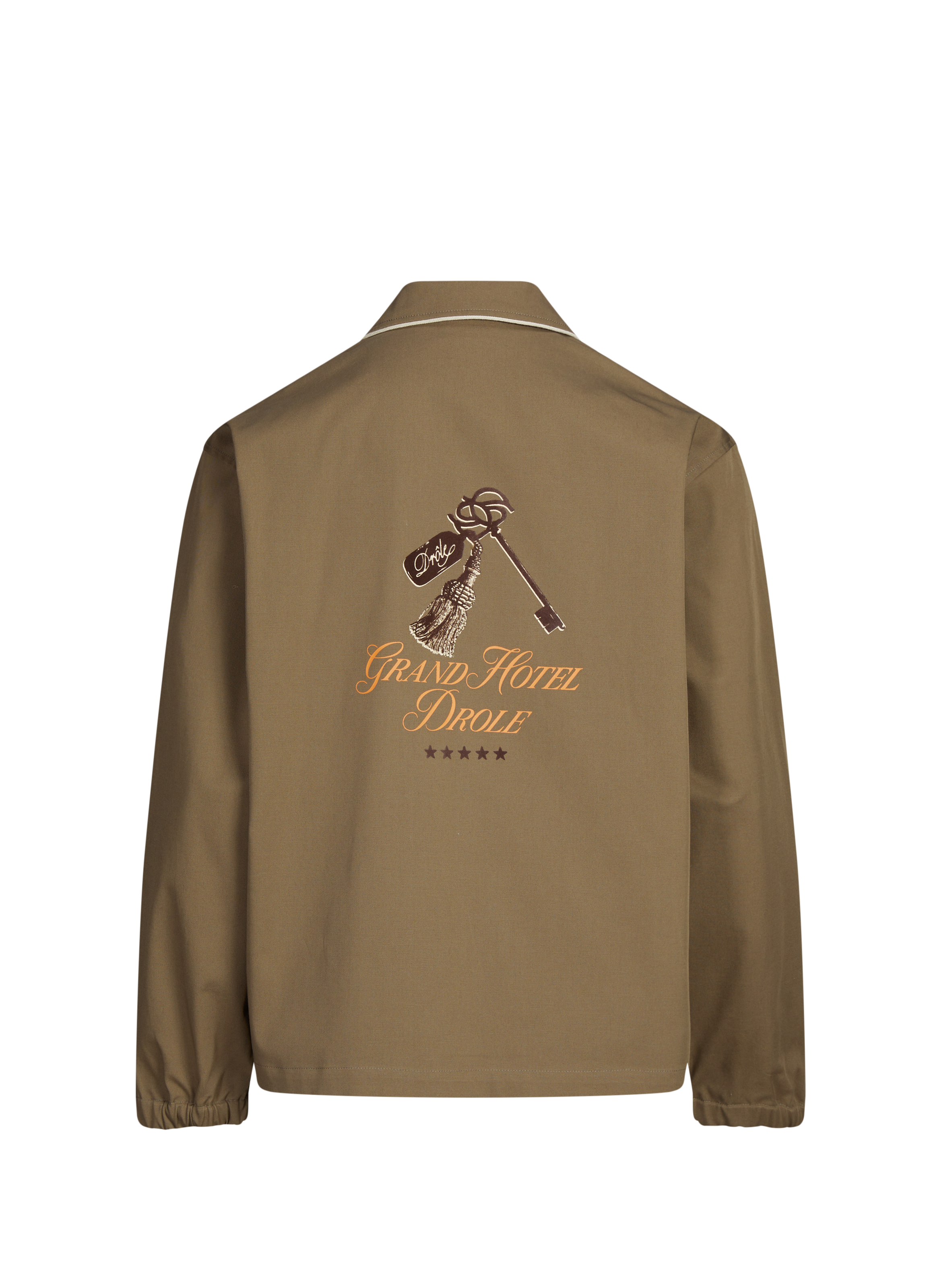 Jacket with classic collar in blended cotton DROLE DE MONSIEUR Brown