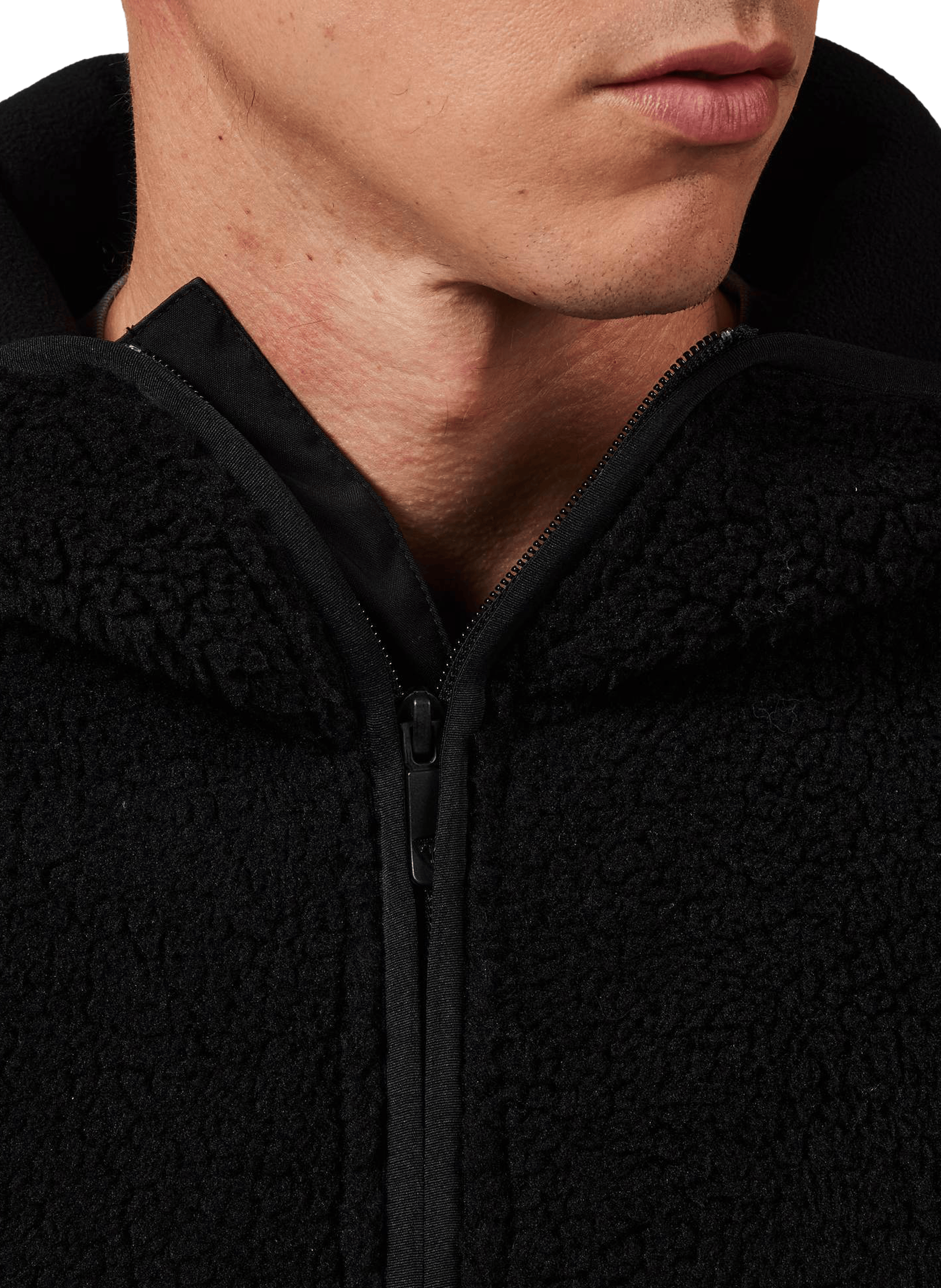 Polaire anorak shearling à capuche ROSSIGNOL Noir