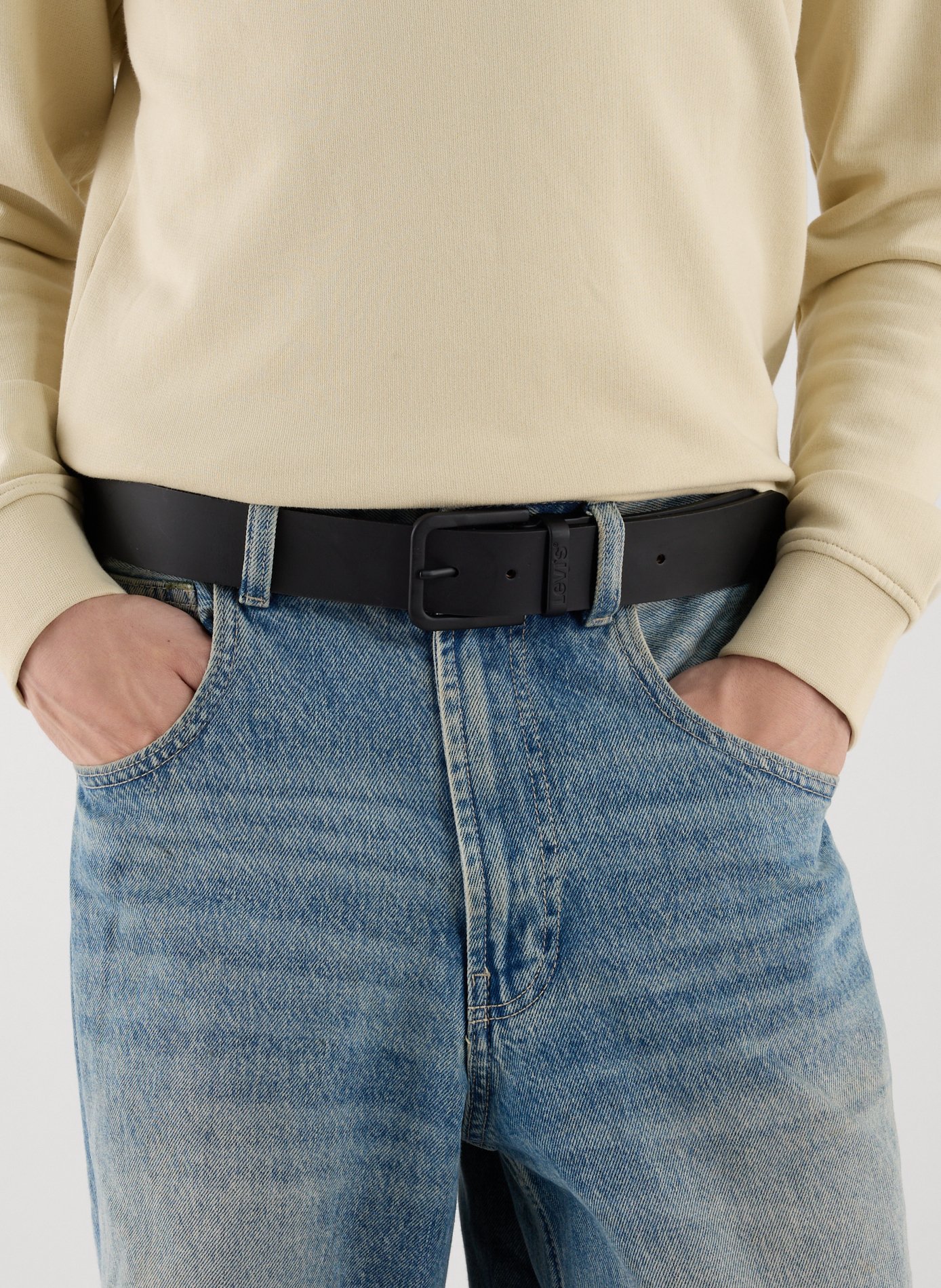 Reversible leather belt LEVIS ACCESSOIRES Black