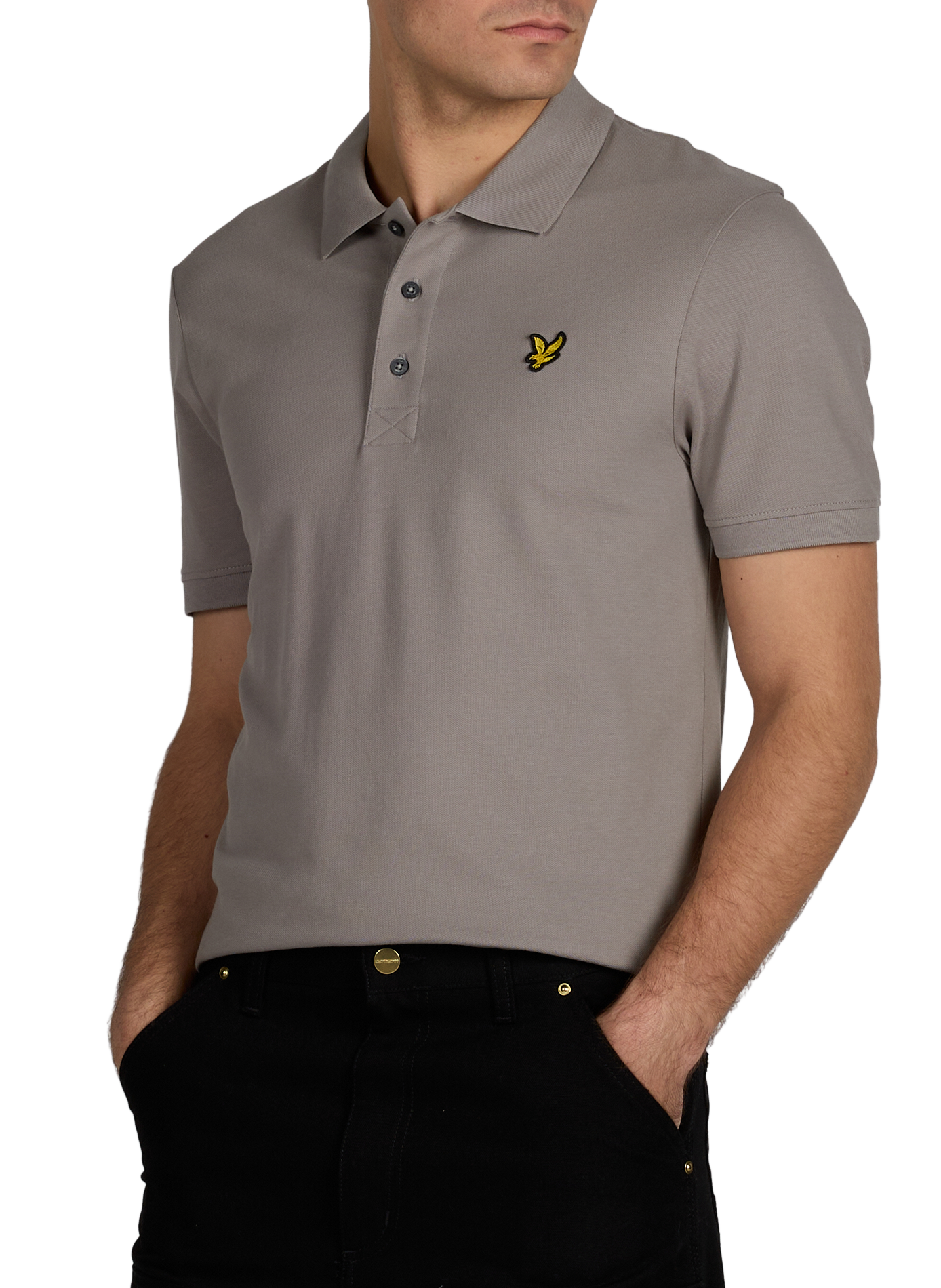 Polo à manches courtes en coton mélangé LYLE & SCOTT Gris