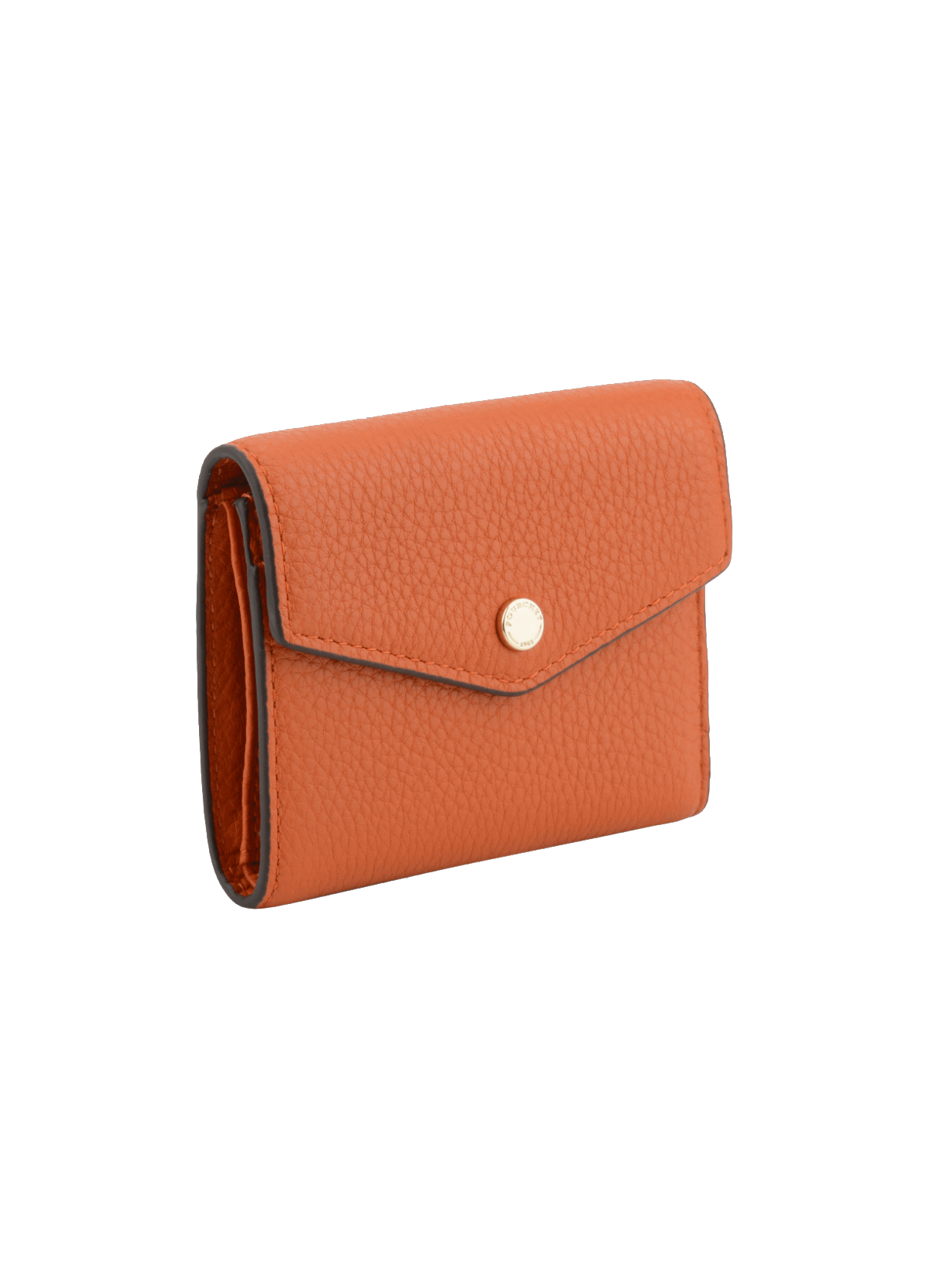 Club | porte-monnaie mm en cuir de veau POURCHET Orange