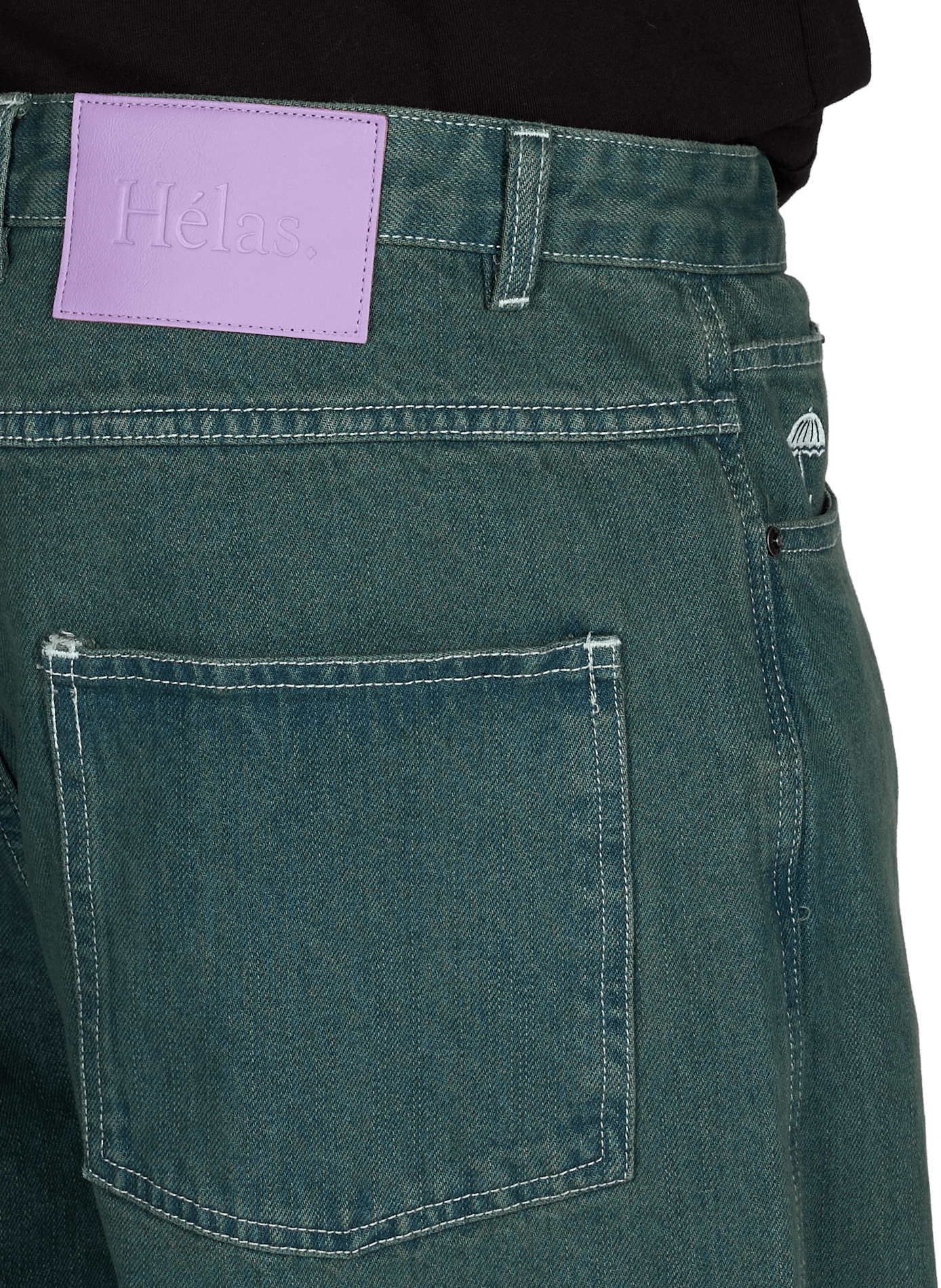 Jean ample en coton HELAS CAPS Vert