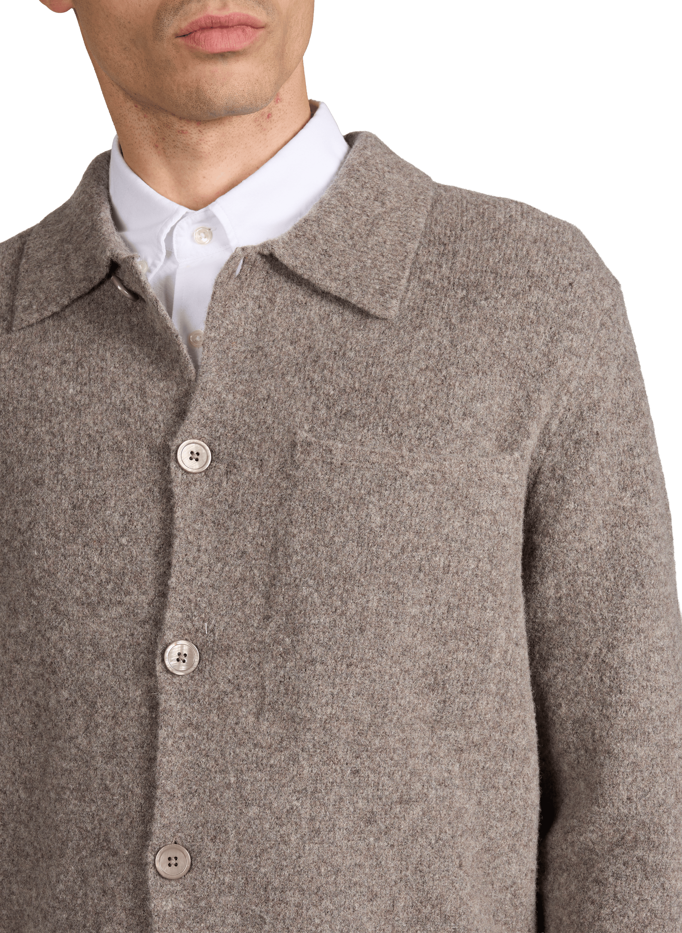 Classic collar wool blend cardigan NN.07 Brown