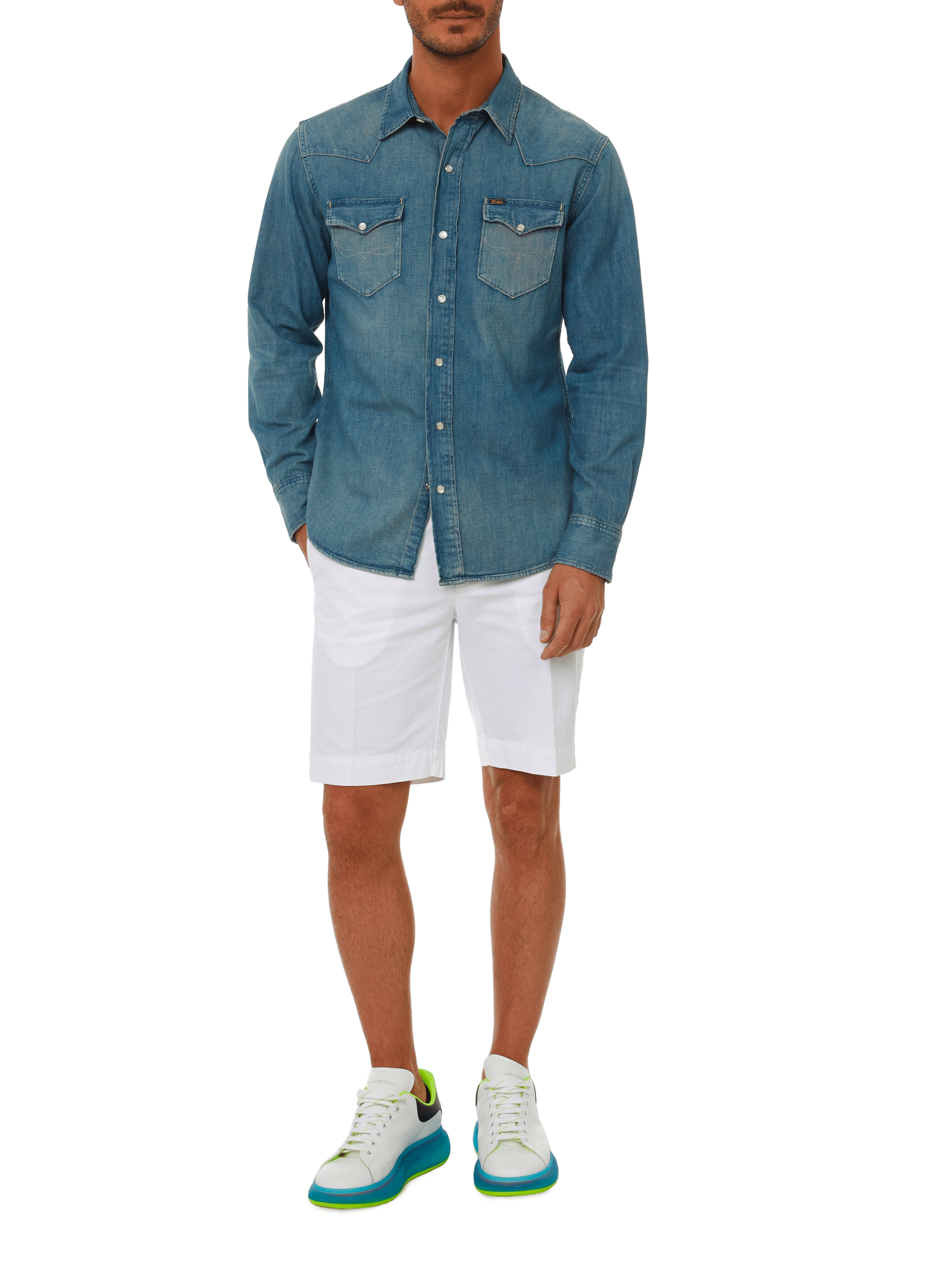 Iconic Western denim shirt POLO RALPH LAUREN Blue