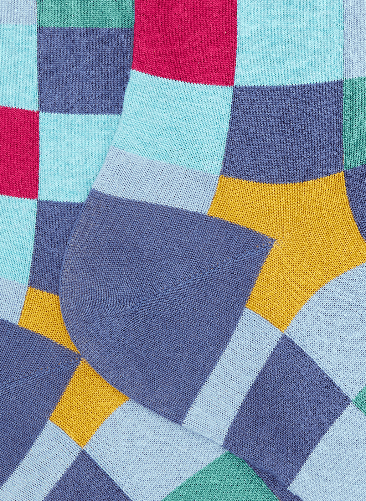 Chaussettes mi-hautes en coton Bleu