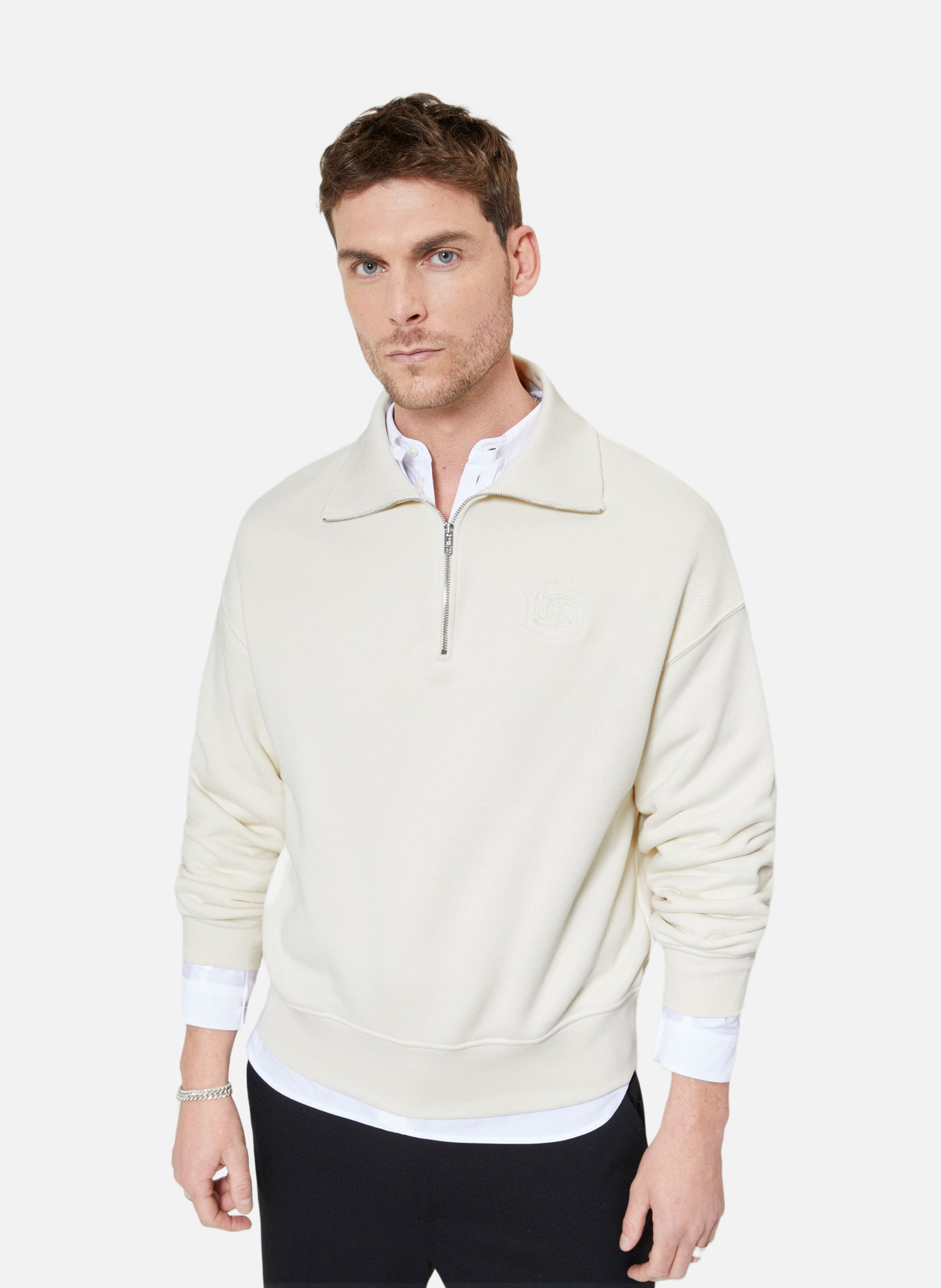 Sweatshirt col camionneur THE KOOPLES Beige