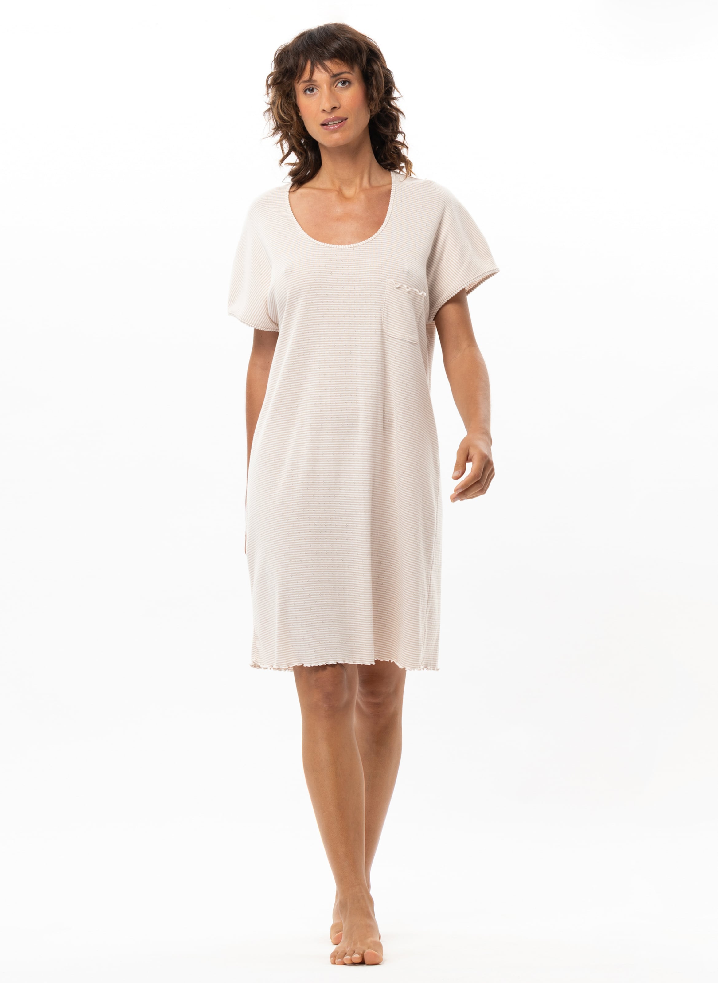 Chemise de nuit en coton matcha 201 LE CHAT Multicolore