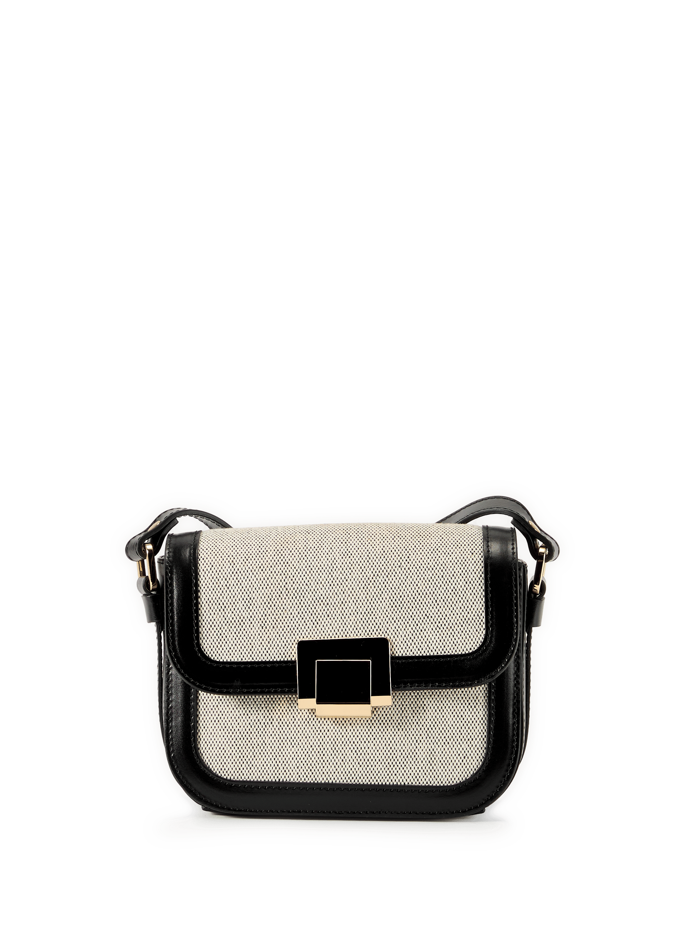 Bi-material shoulder bag SAISON 1865 Black