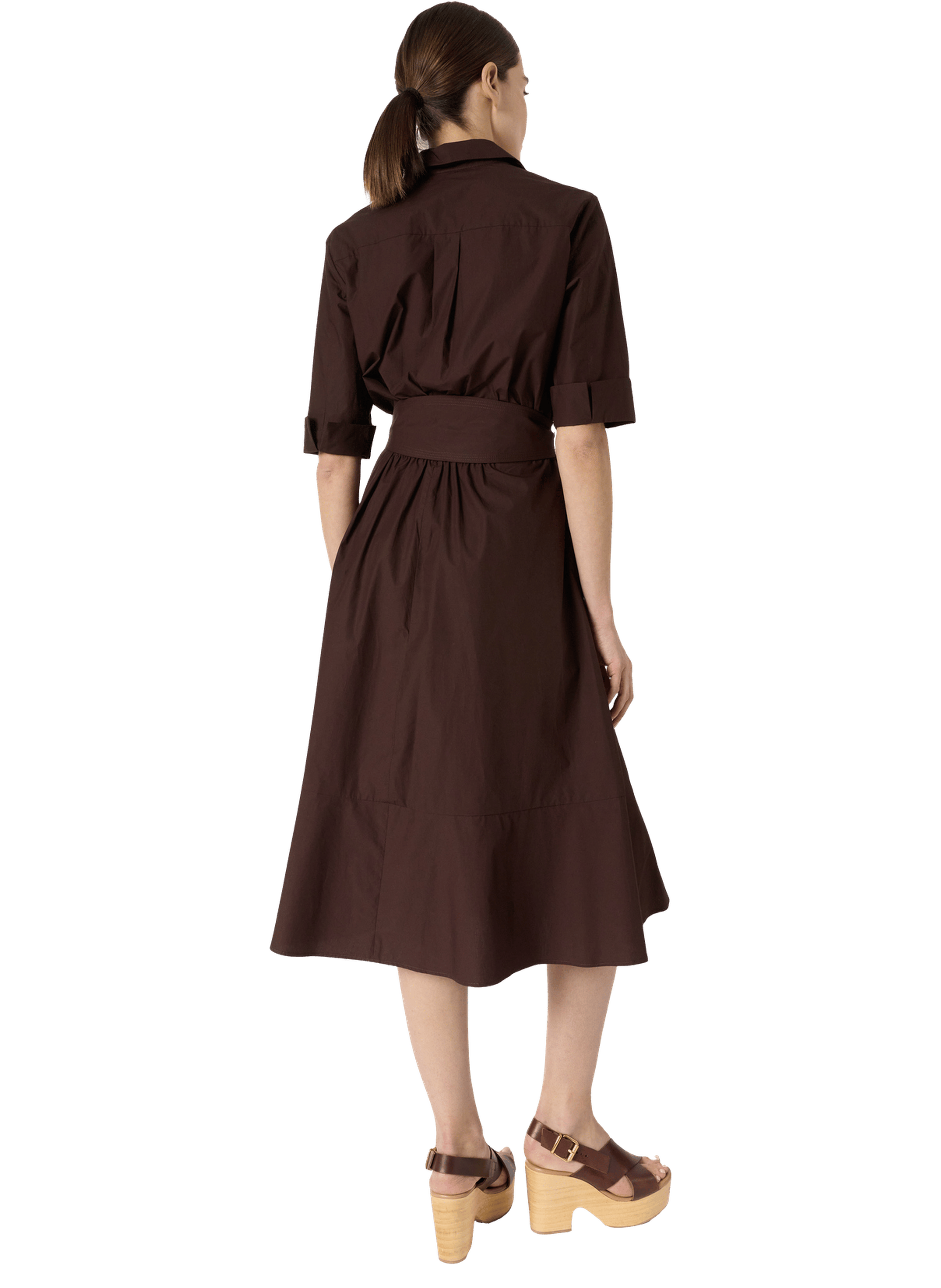 Robe chemise en coton - rana GERARD DAREL Marron