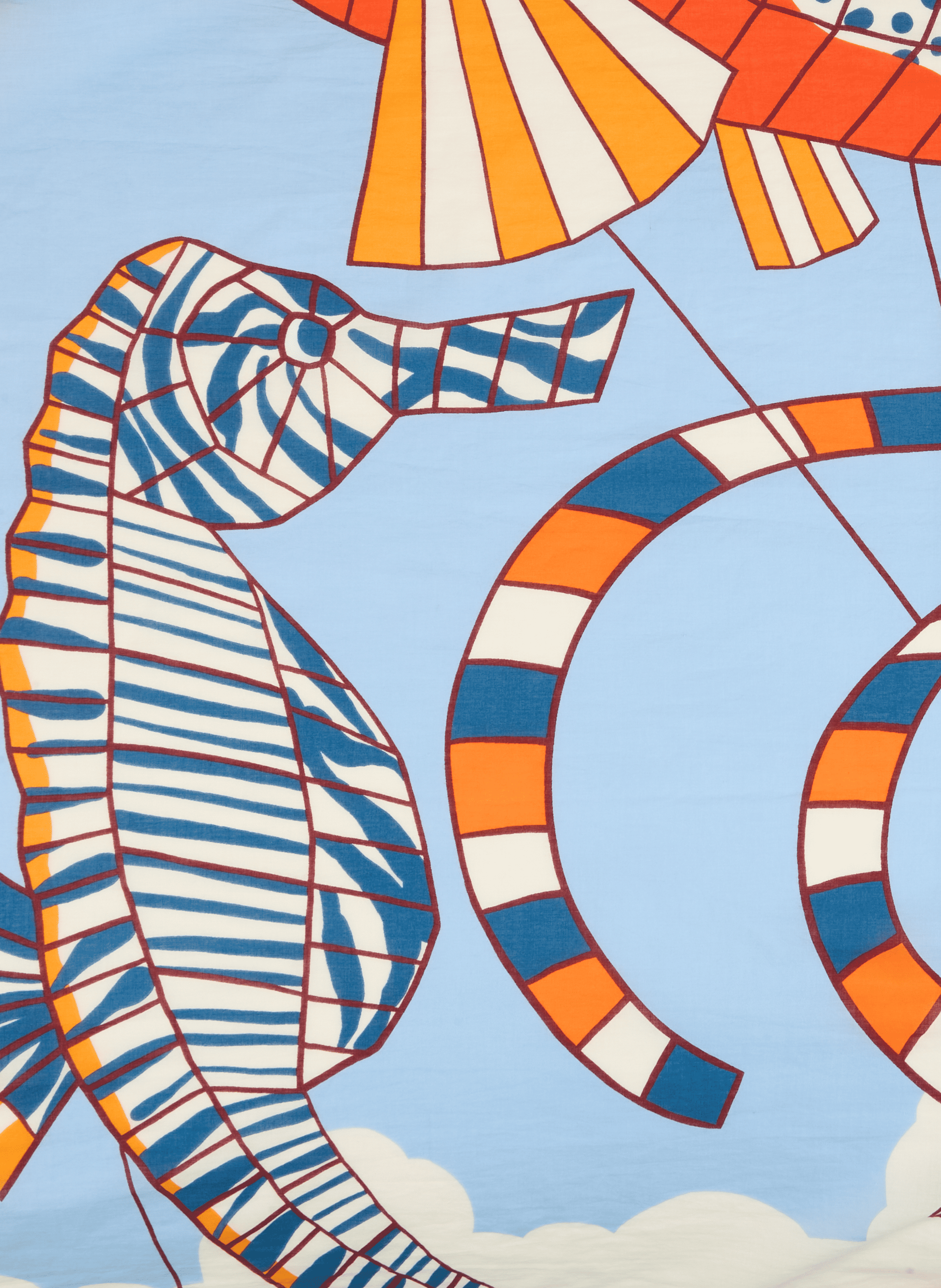 Echarpe Cerfs Volants en coton INOUITOOSH Orange